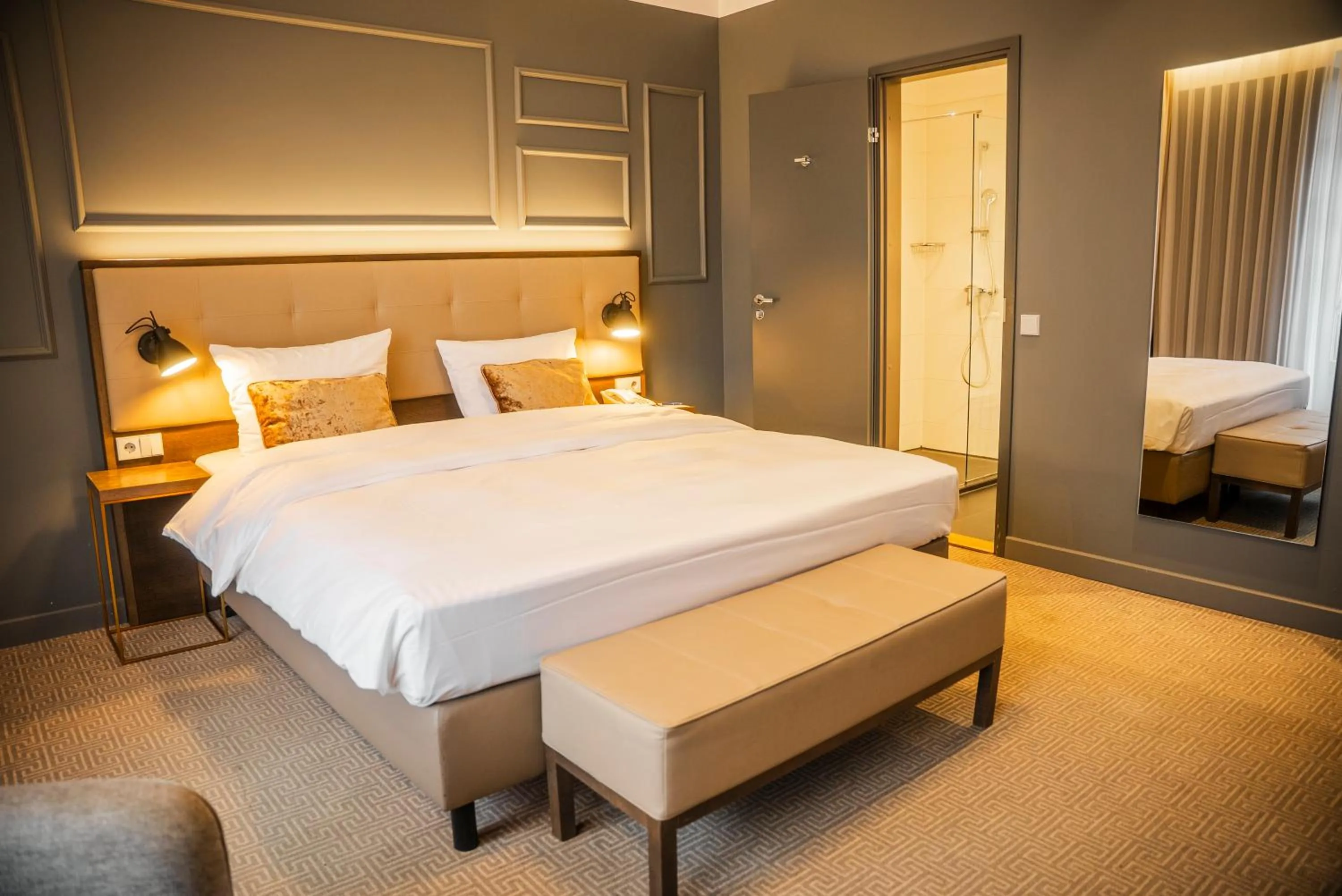 Bedroom, Bed in Parkhotel Kurhaus