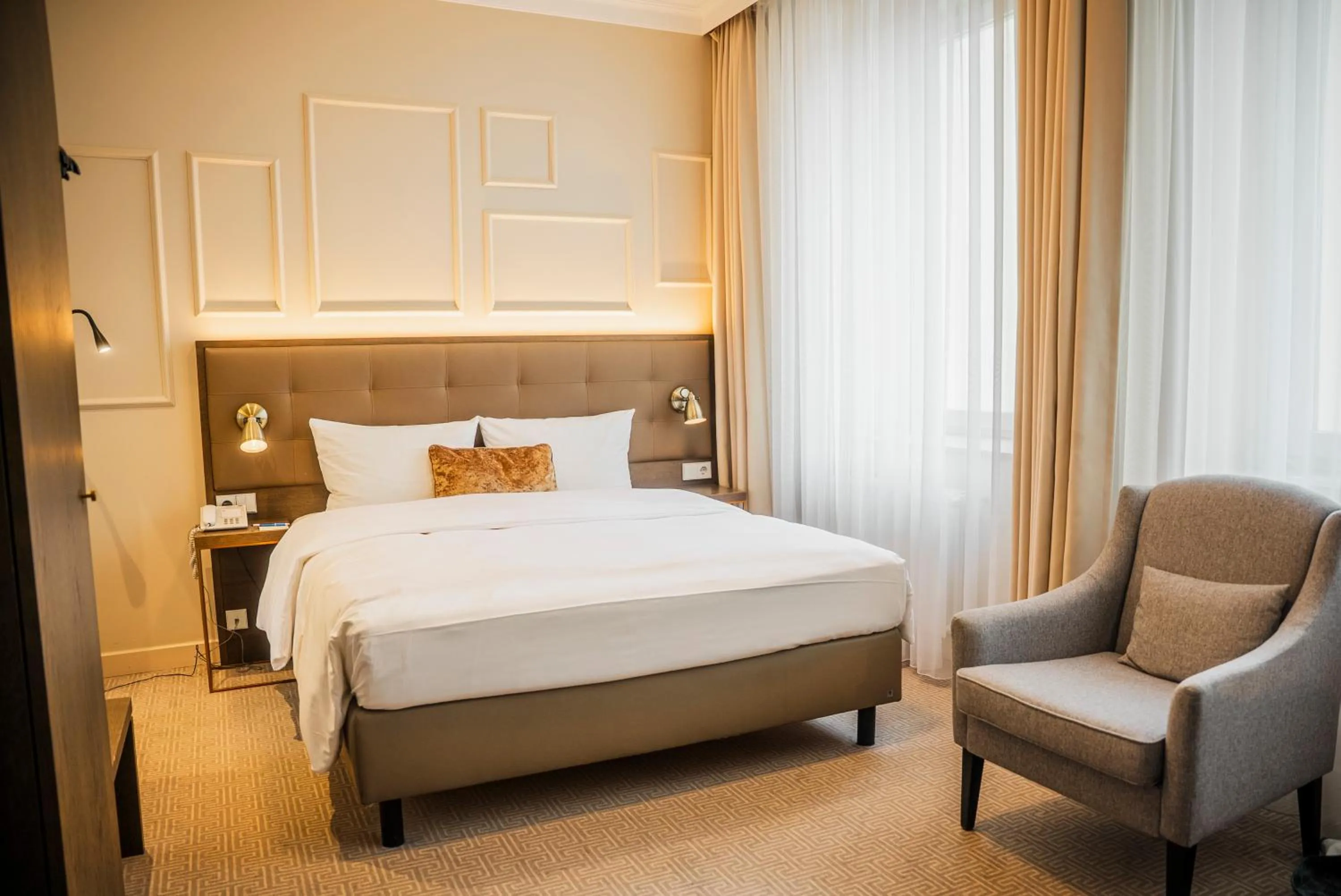 Bedroom, Bed in Parkhotel Kurhaus