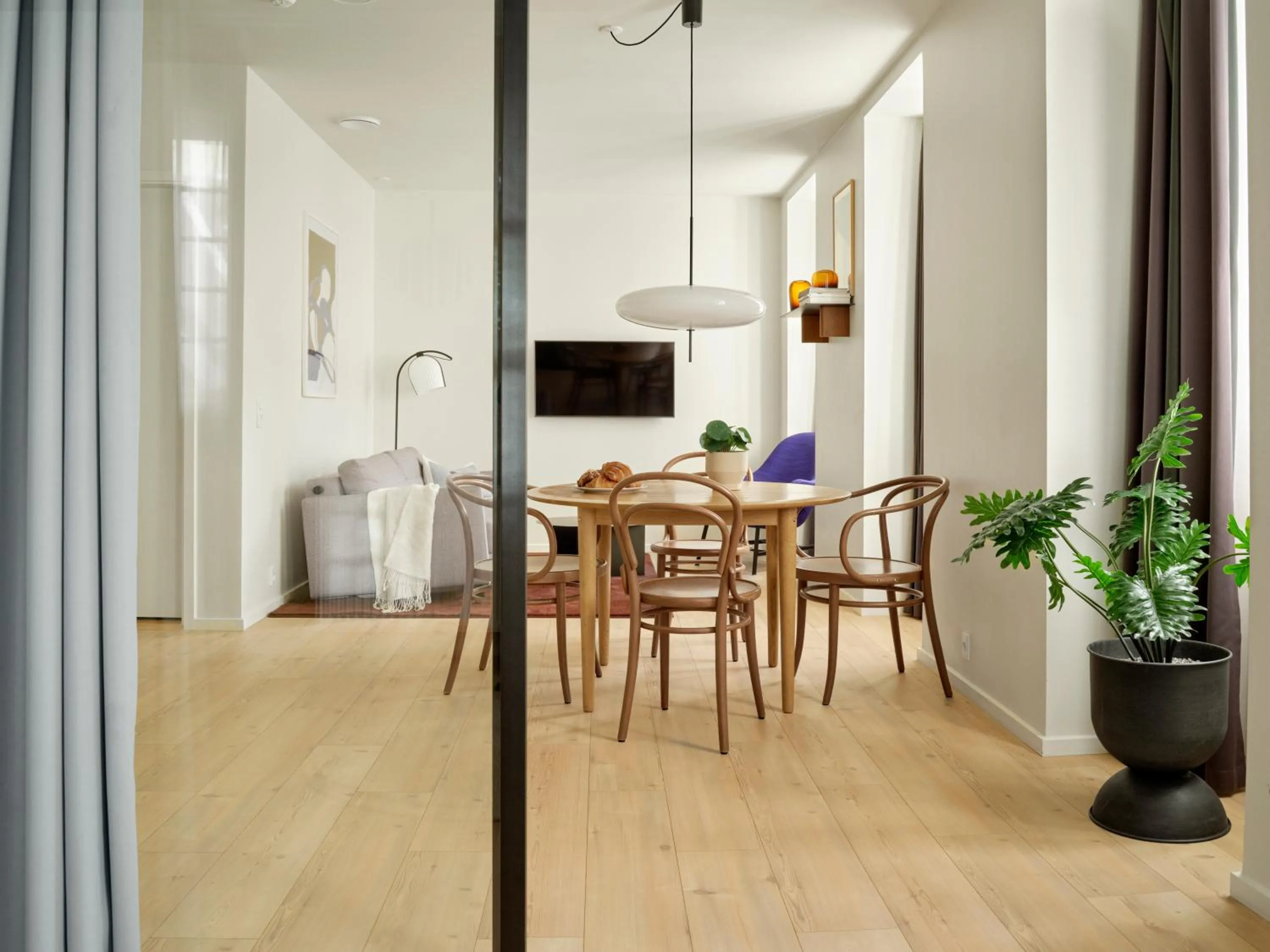 Living room in Apēron Apartment Hotel