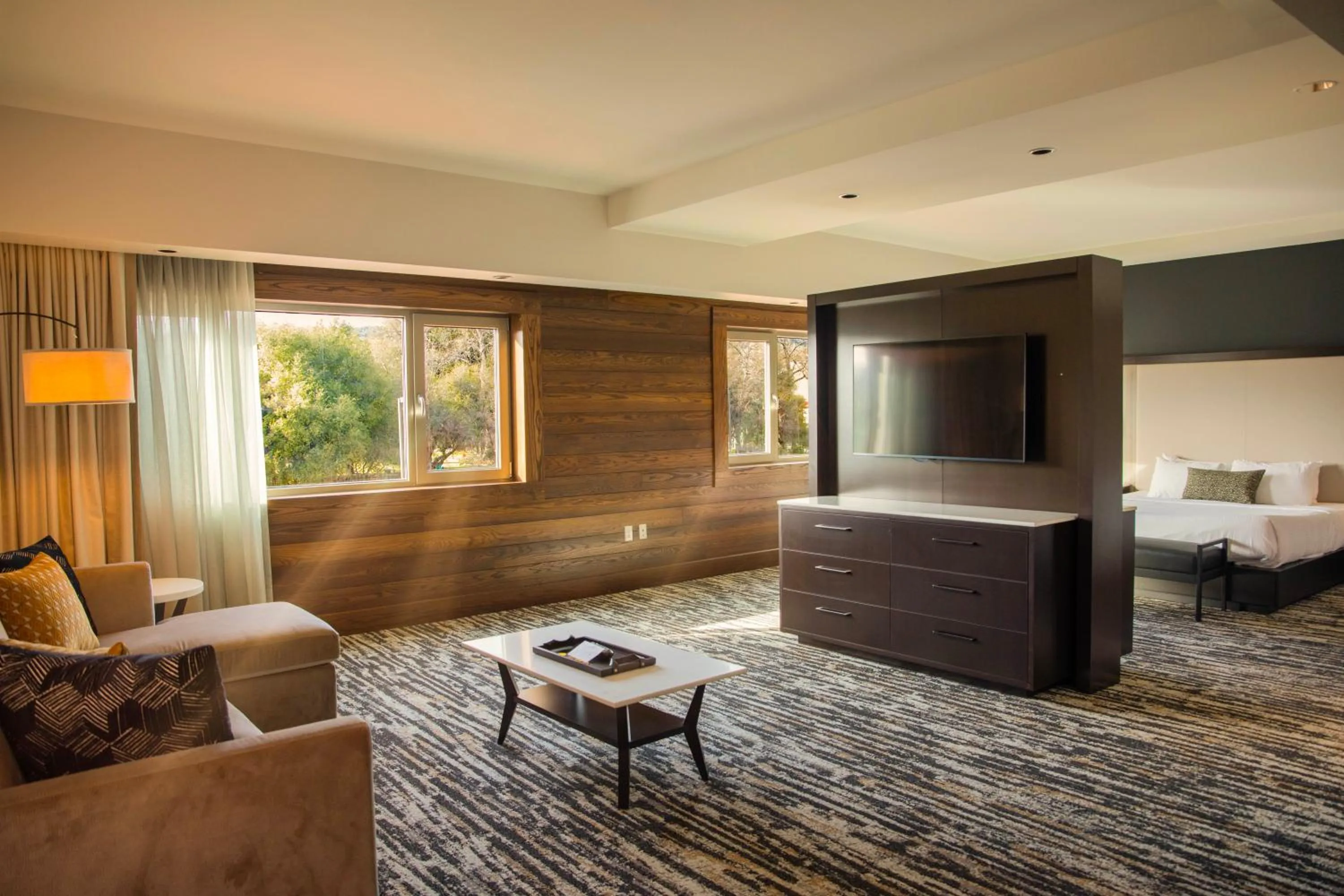 Property building, Bed in The Hotel at Black Oak Casino Resort