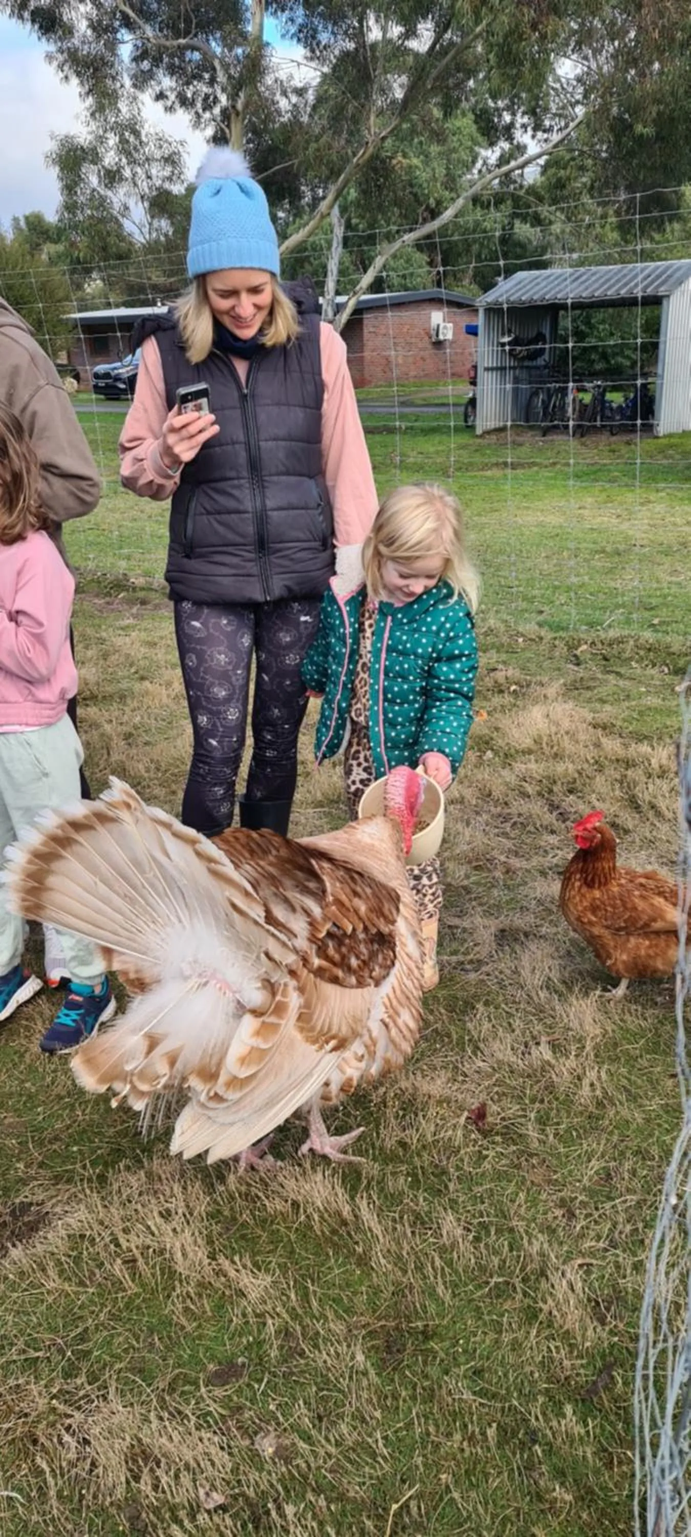 People in Halls Haven Holiday Units