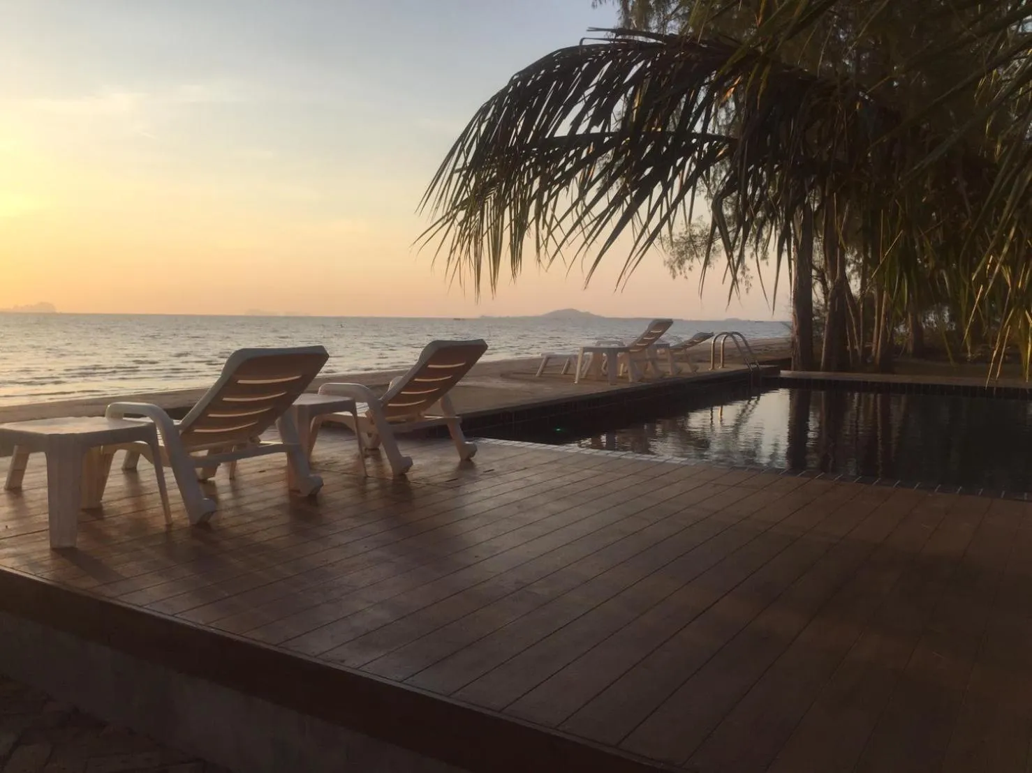 Pool view in The Chevalley Beach Resort