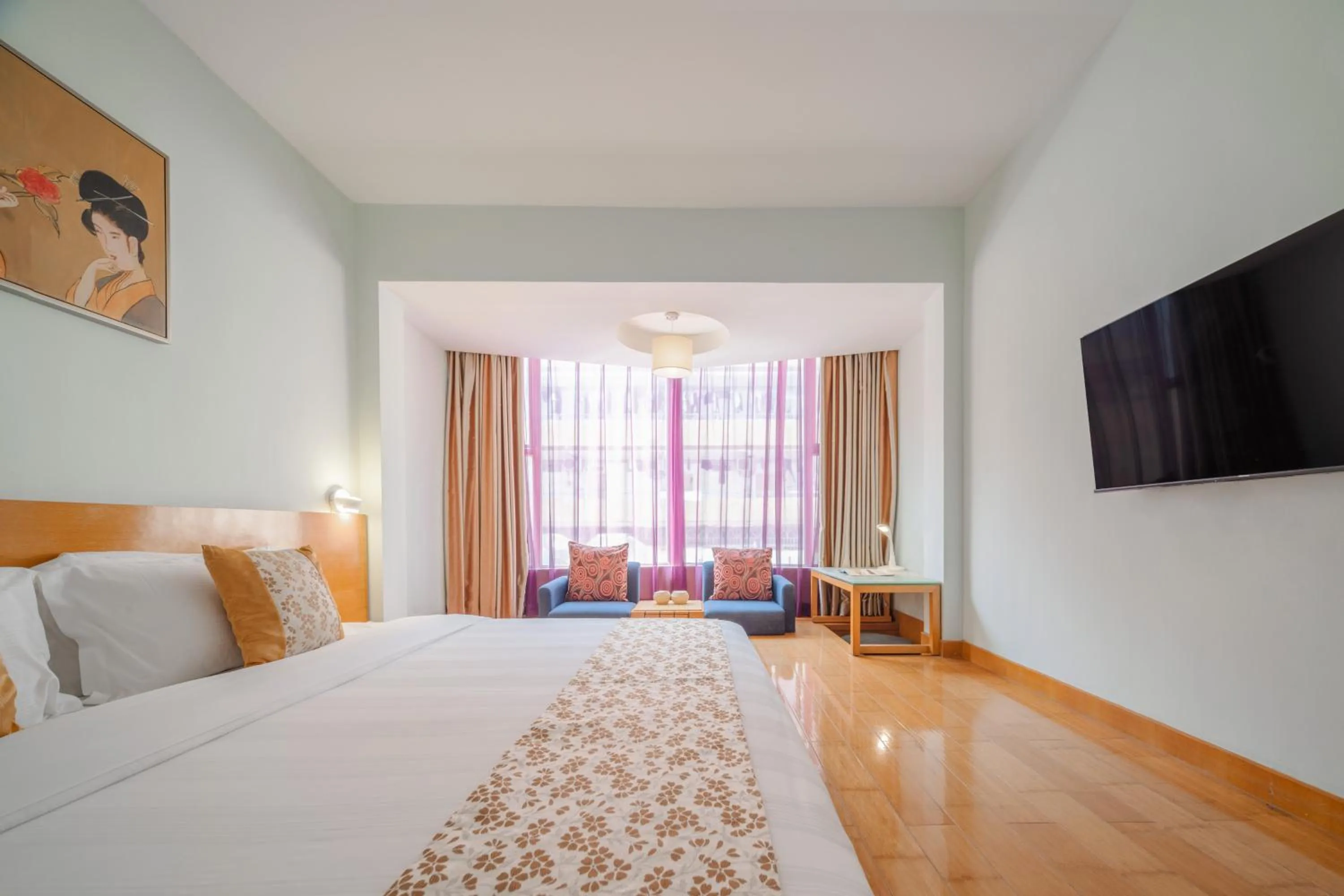 Bed in Shanshui Trends Hotel - Huaqiangbei