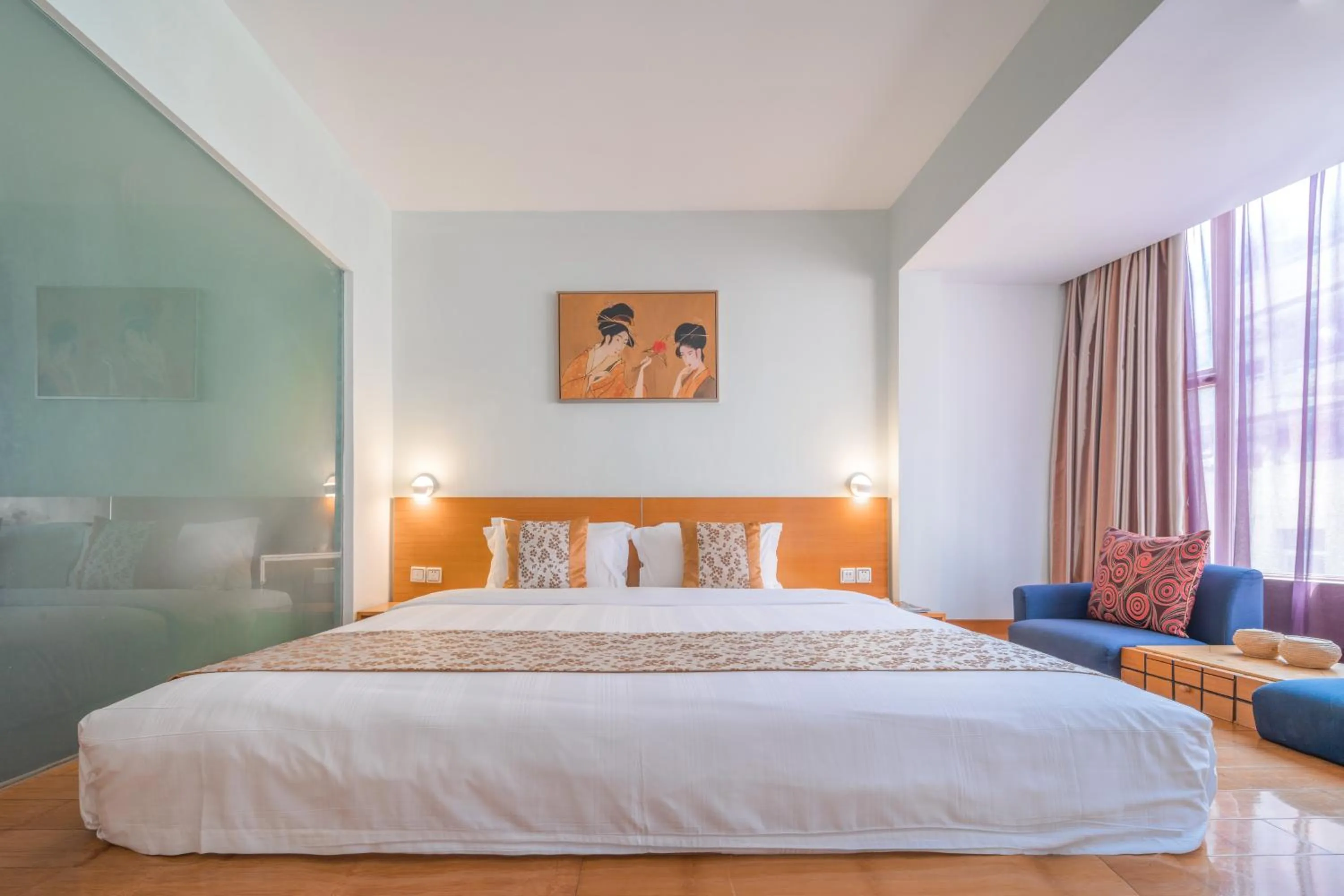 Bed in Shanshui Trends Hotel - Huaqiangbei