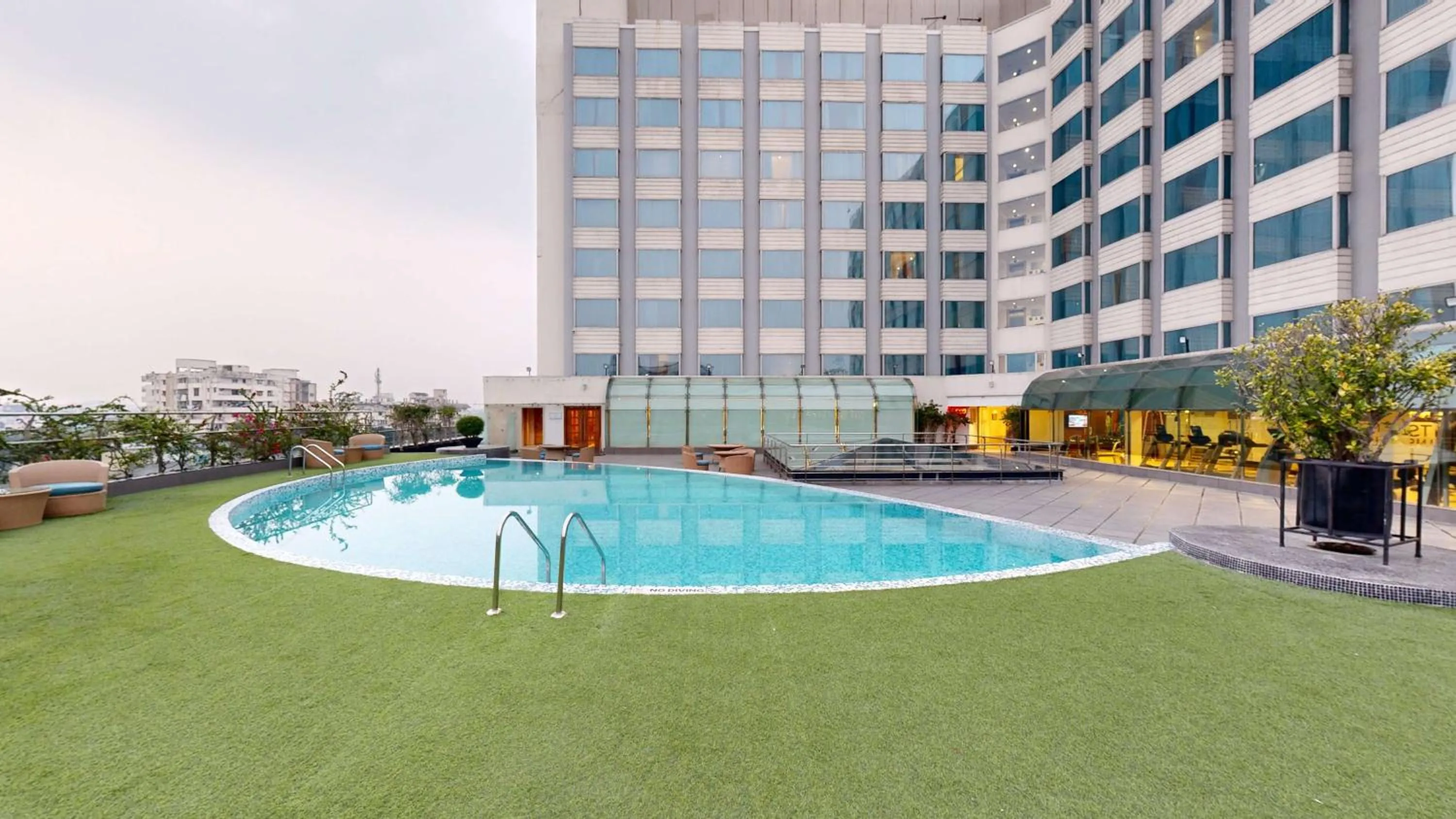 Pool view in Radisson Blu Hotel Ranchi