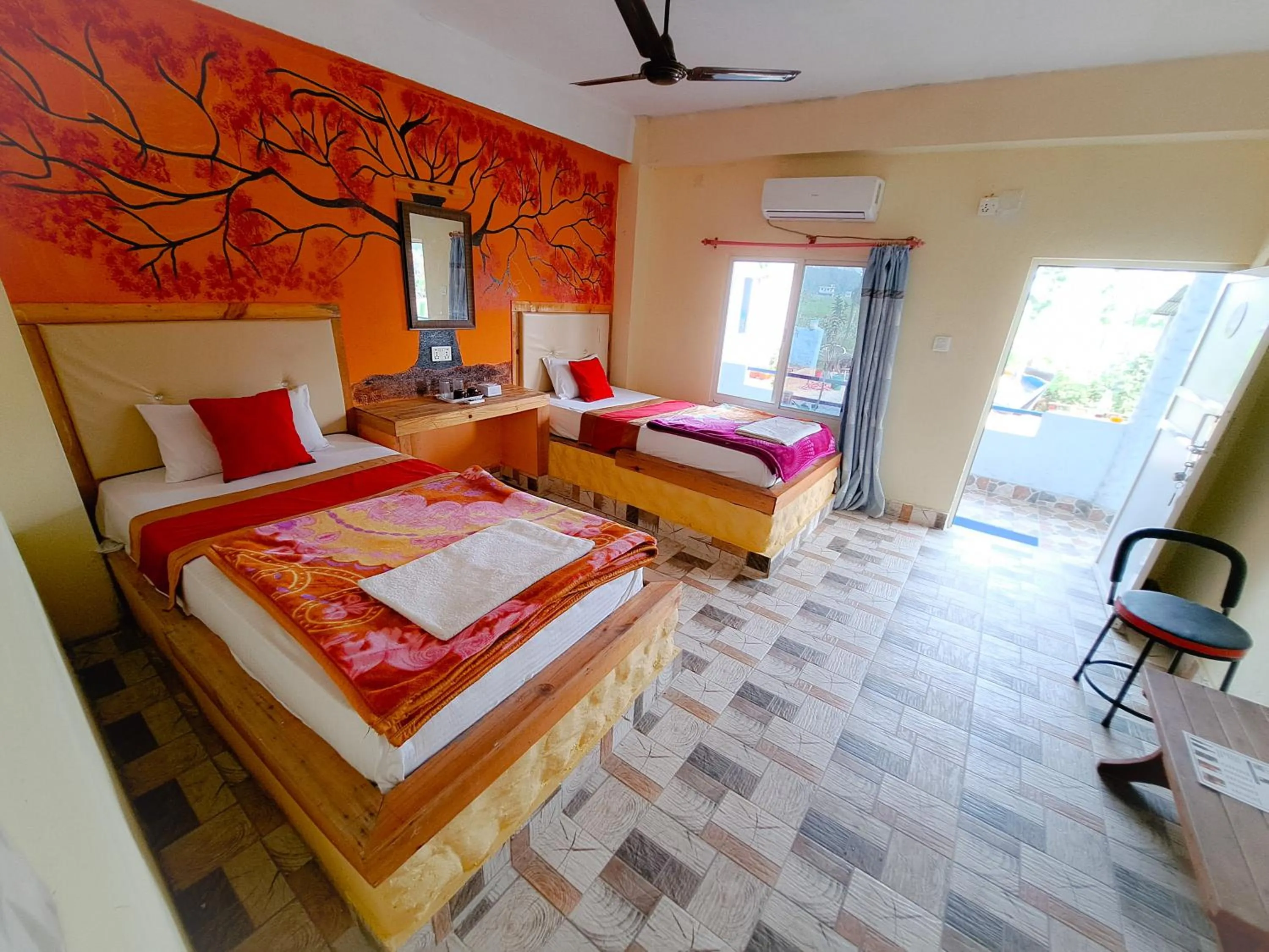 Bed in Hong Qi Hotel