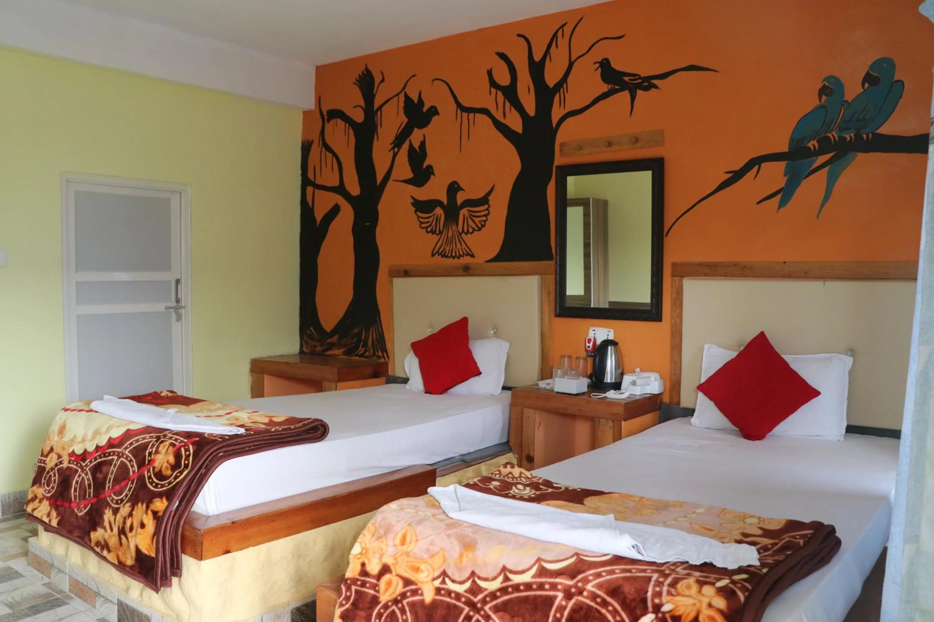 Bed in Hong Qi Hotel