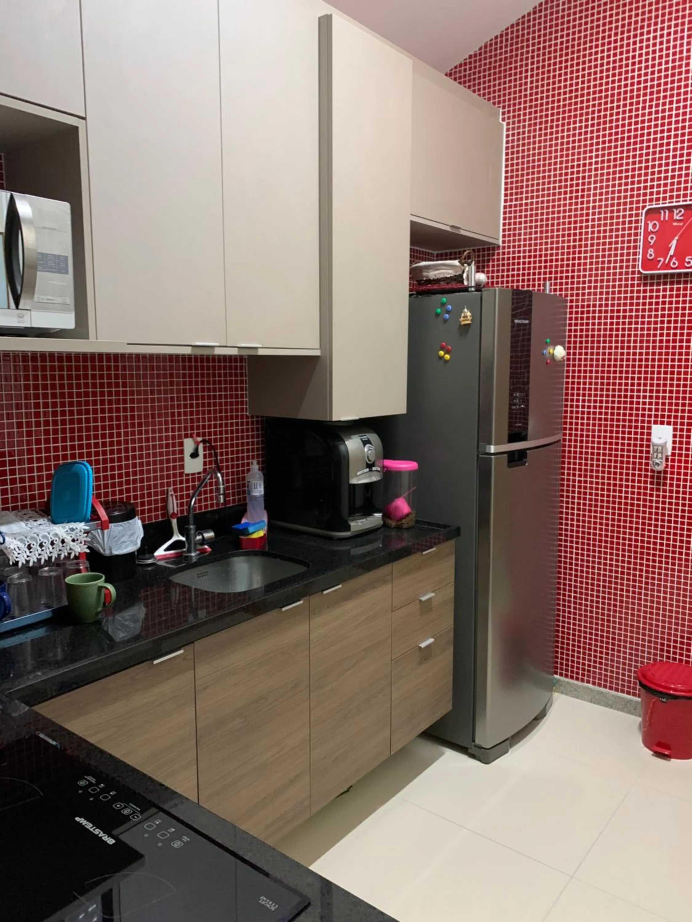 Communal kitchen in Flat Oka beach residence luxo