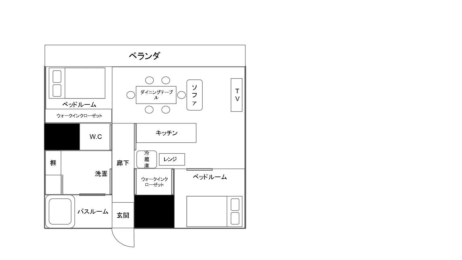 Floor plan in A.T. Hotel Hakata