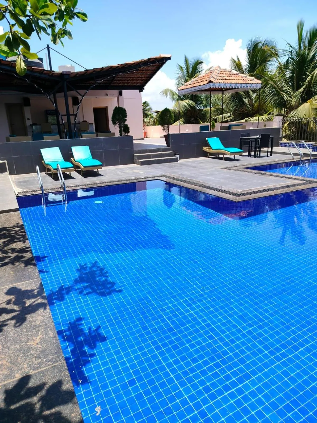 Swimming pool in Hotel Meraden Opus , Anjuna Beach Goa