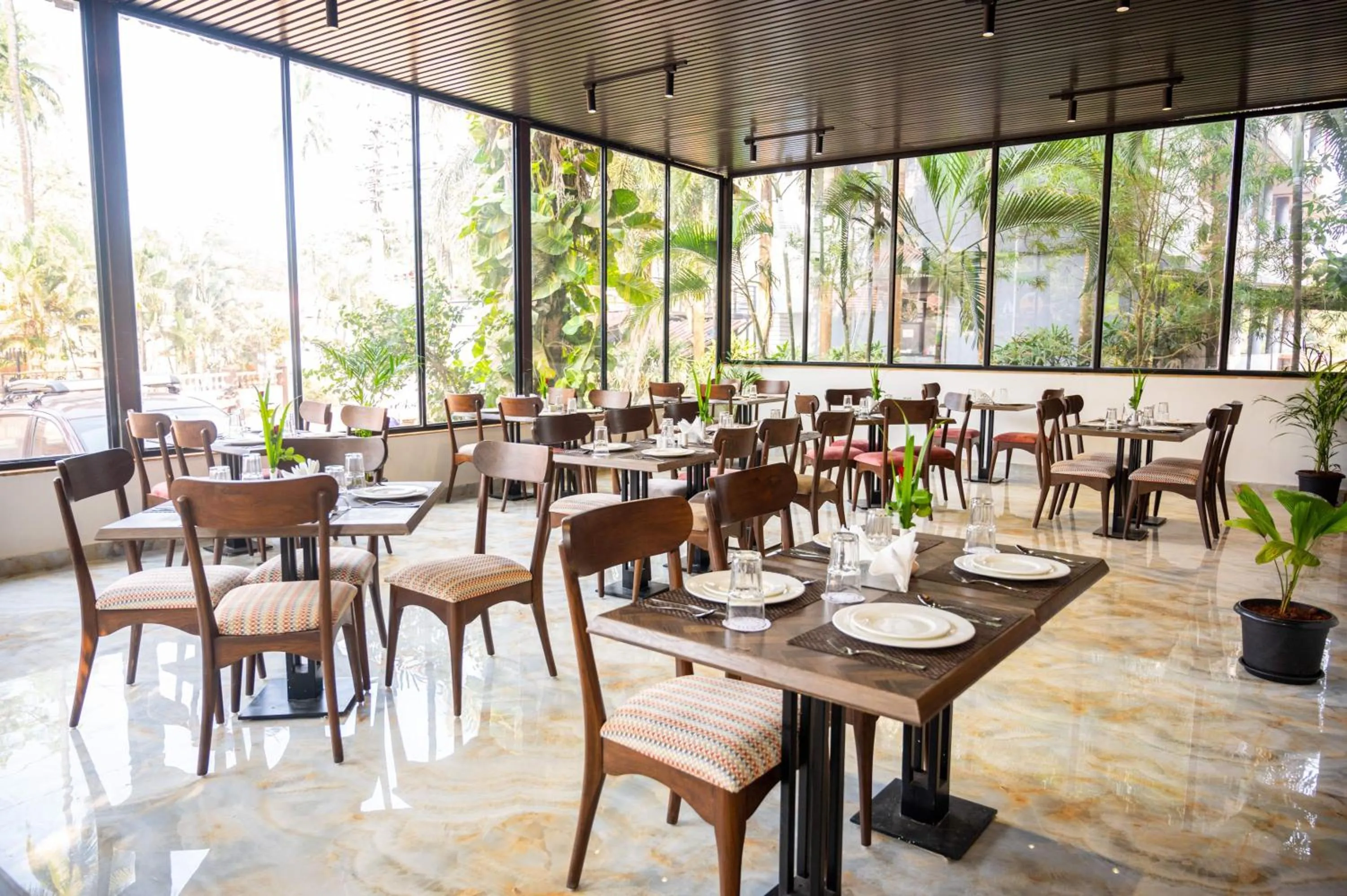 Restaurant/places to eat in Hotel Meraden Opus , Anjuna Beach Goa