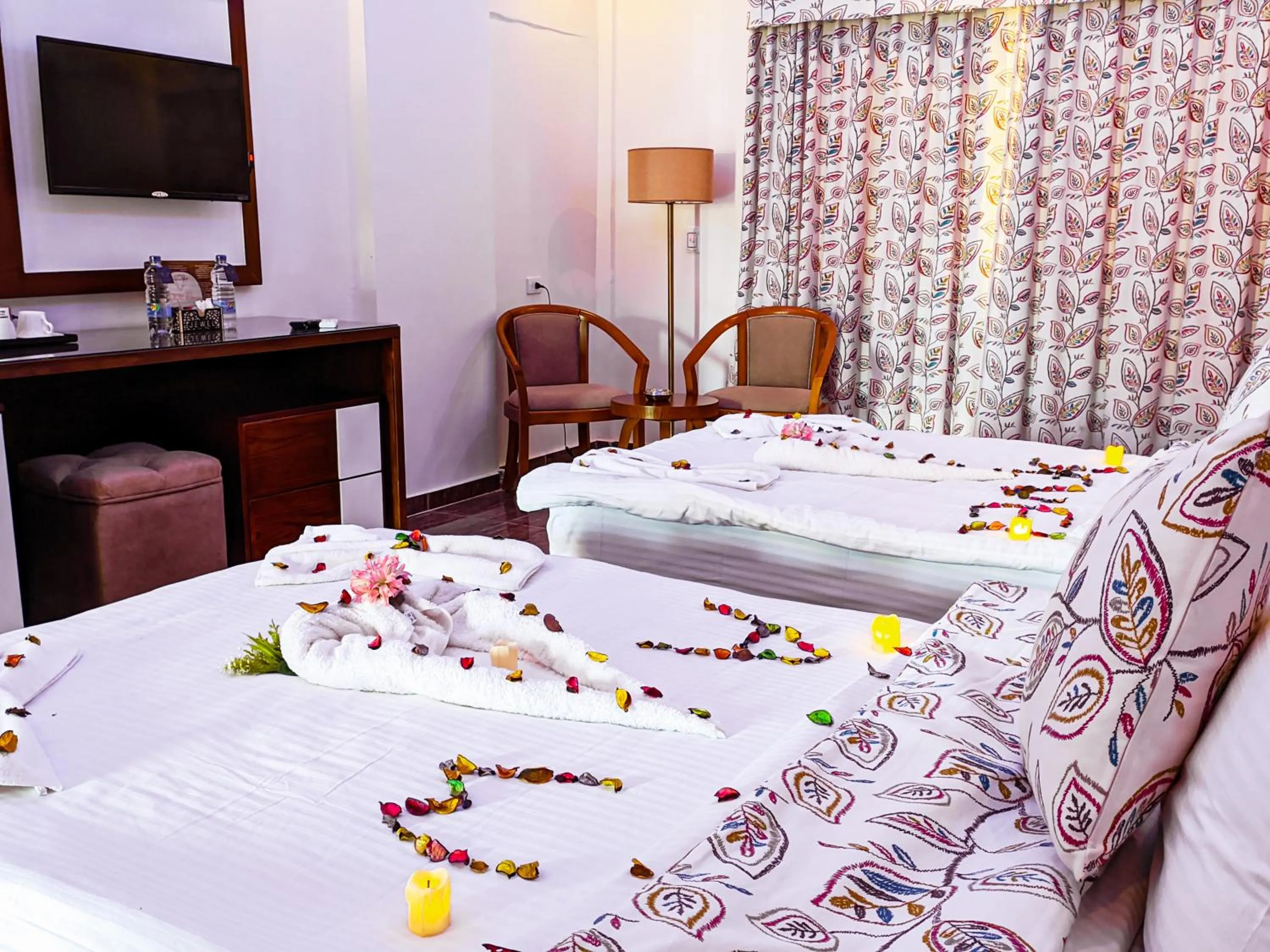 Bed in Jewel Matrouh Hotel