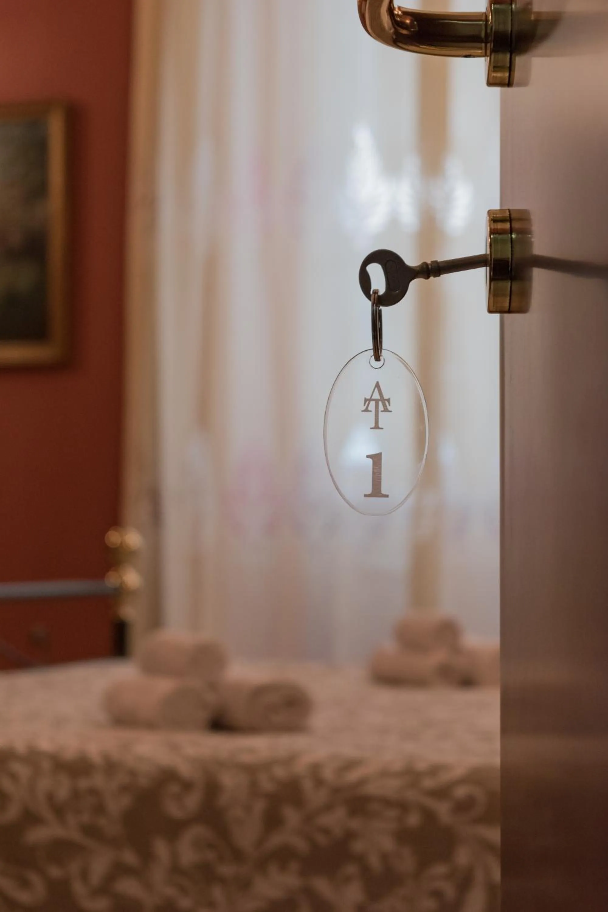 Decorative detail, Bed in Antica Terrazza Frascati