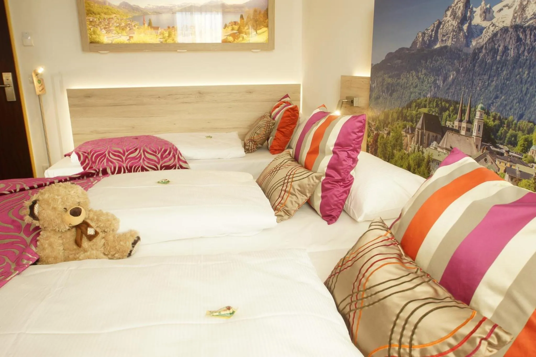 People, Bed in Hotel Edel Weiss