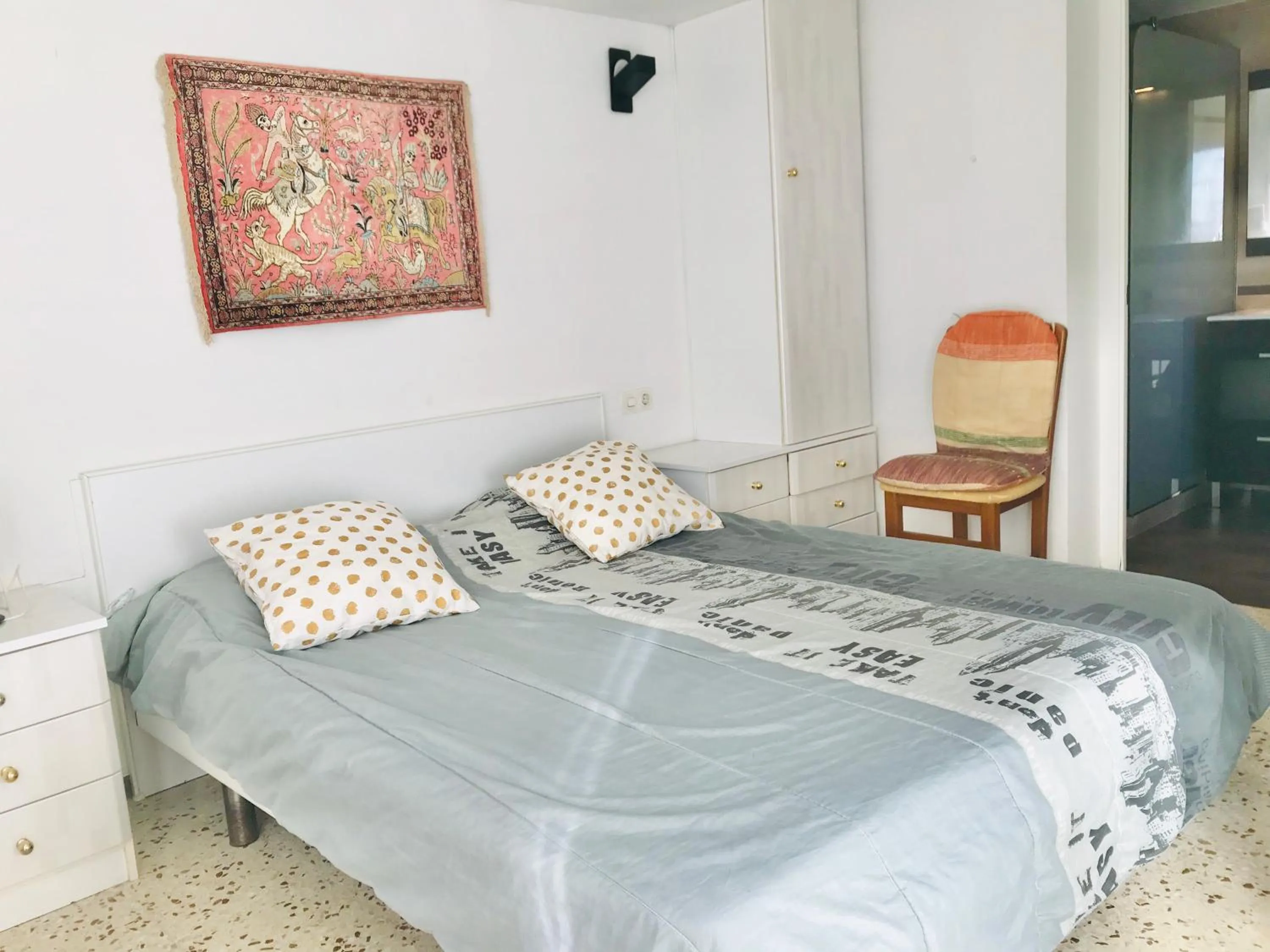 Bedroom, Bed in Mediterranean Villa Investingspain sea view and pool