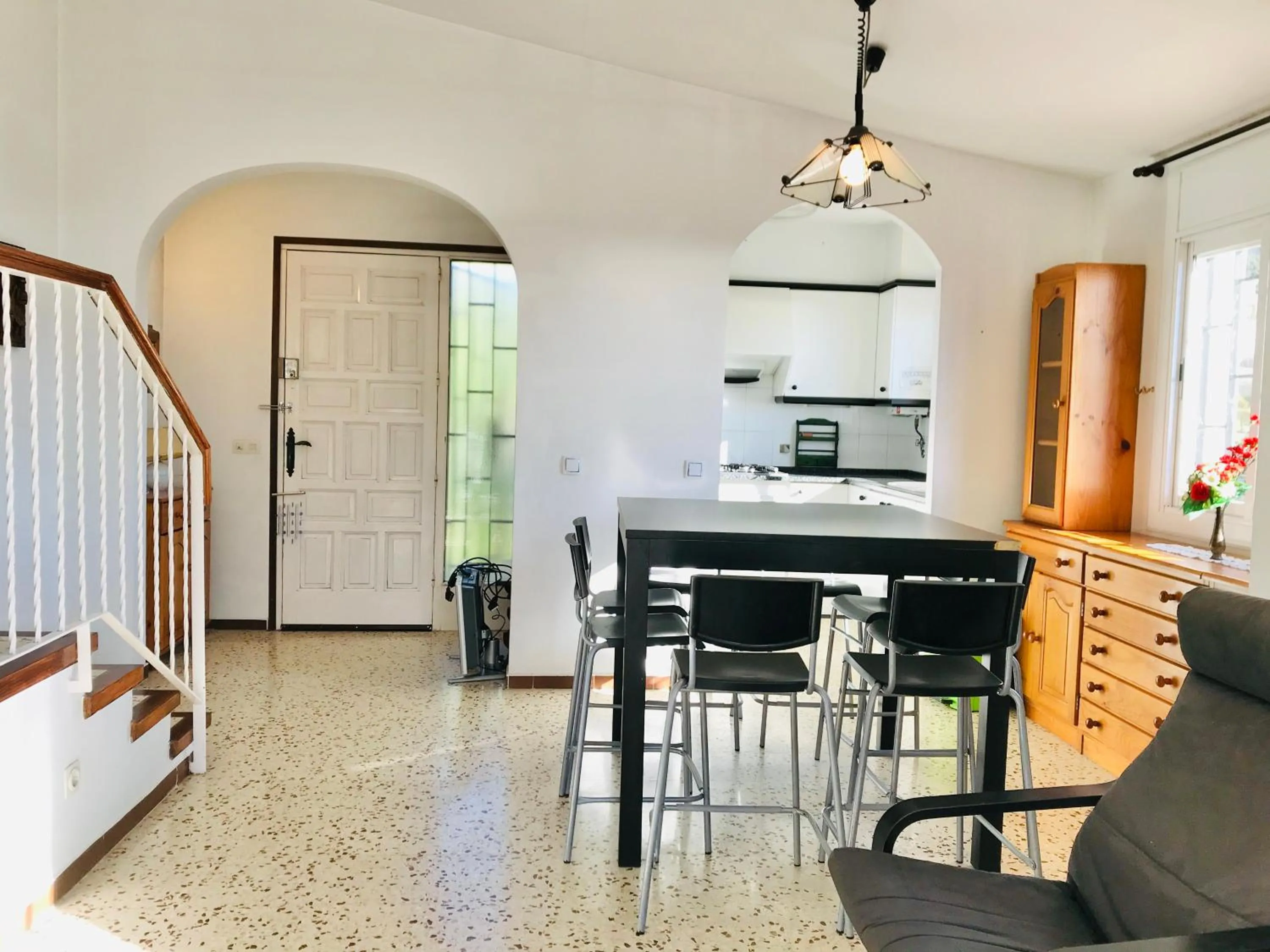 Seating area in Mediterranean Villa Investingspain sea view and pool