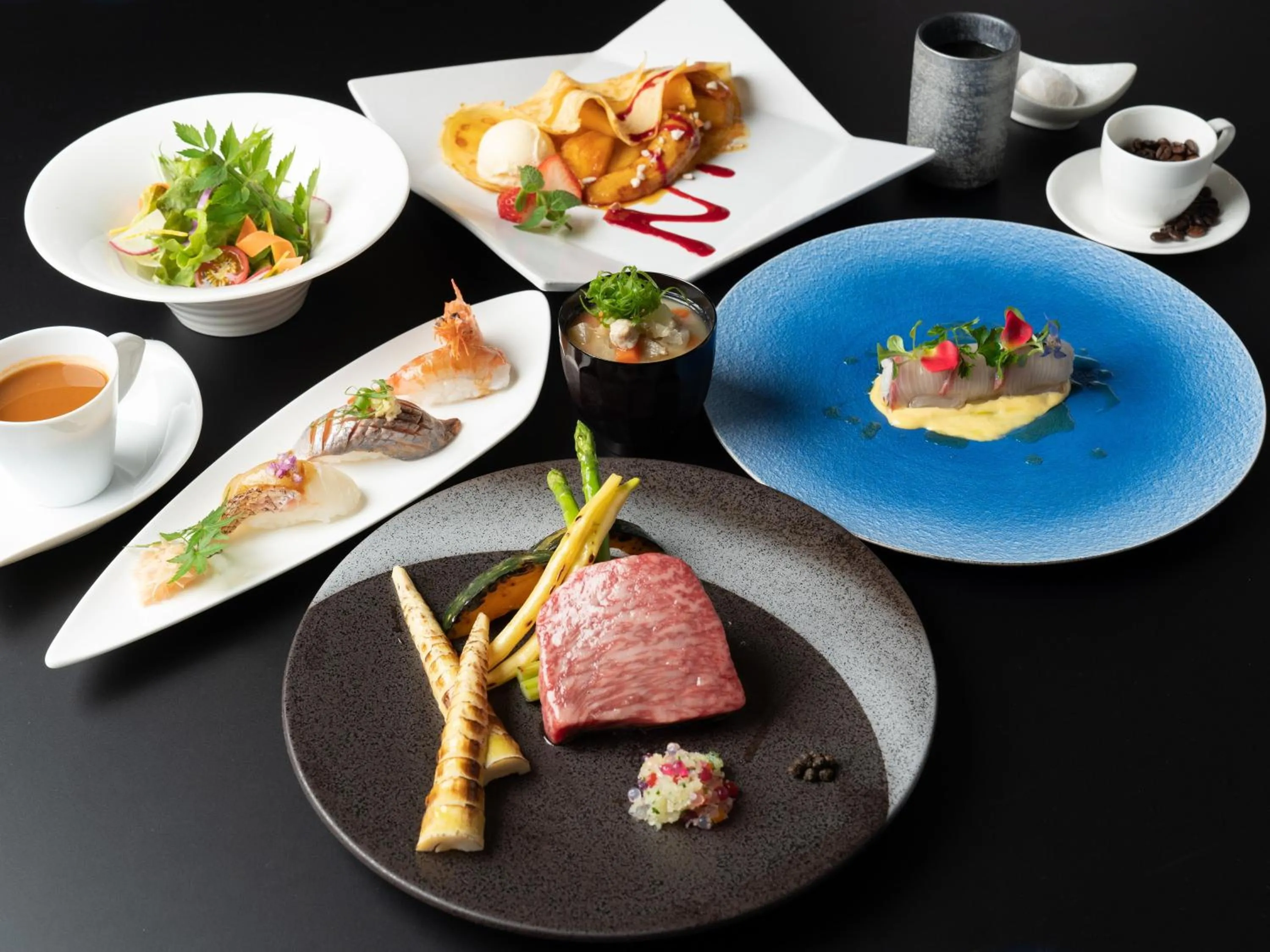 Dinner in Garden Terrace Fukuoka