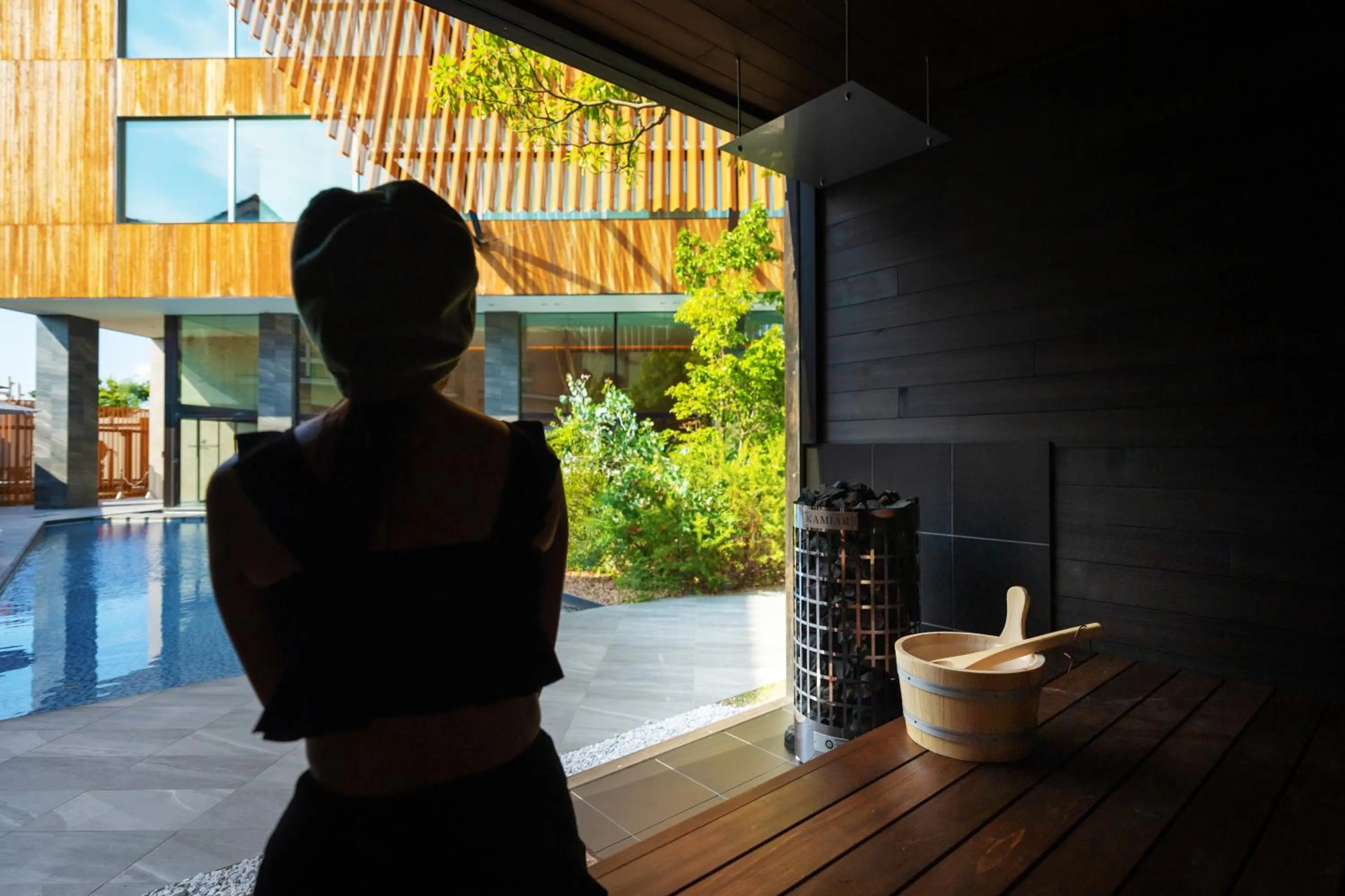 Sauna in Garden Terrace Fukuoka