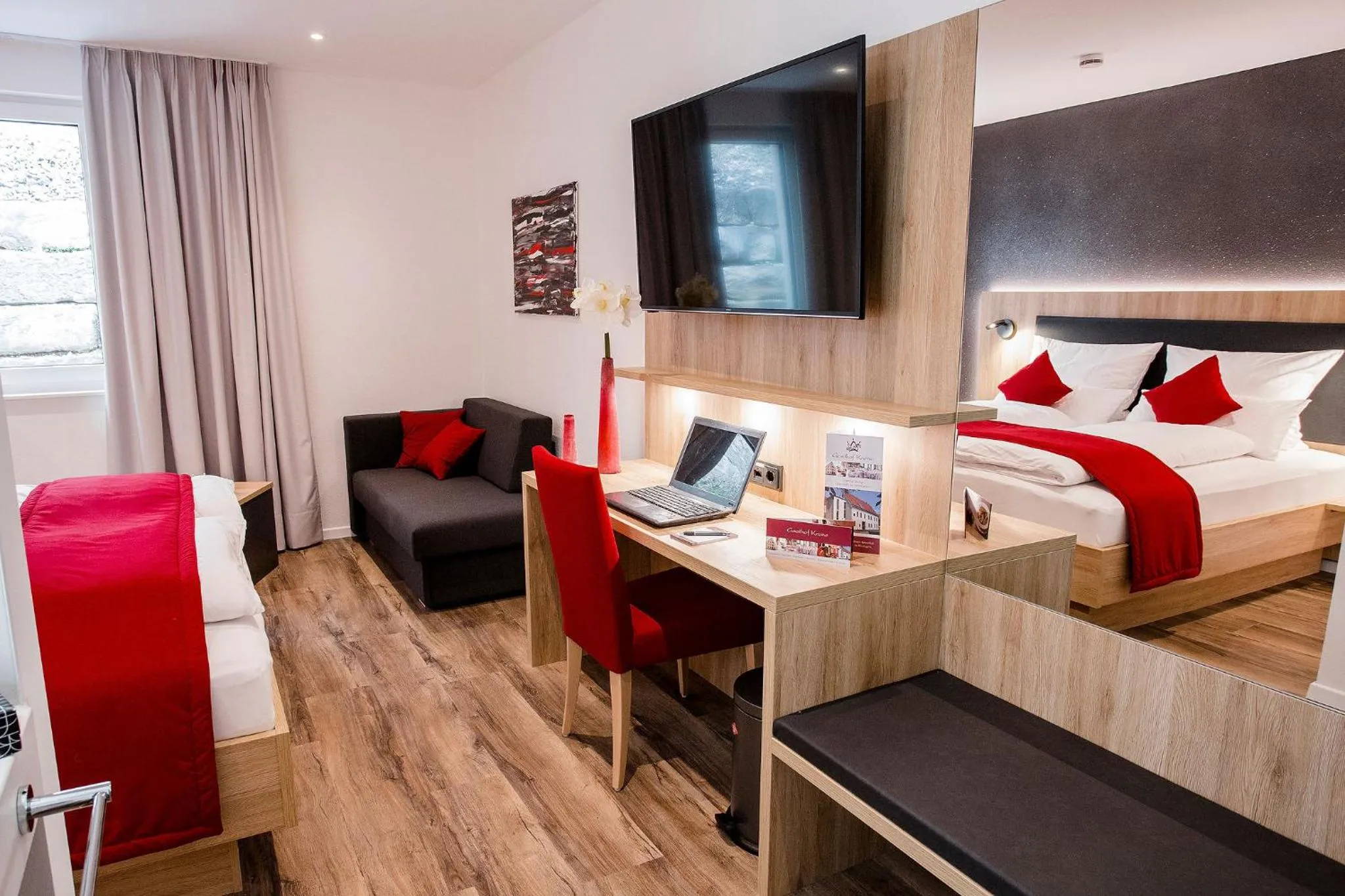 Bedroom, Bed in Gasthof Krone