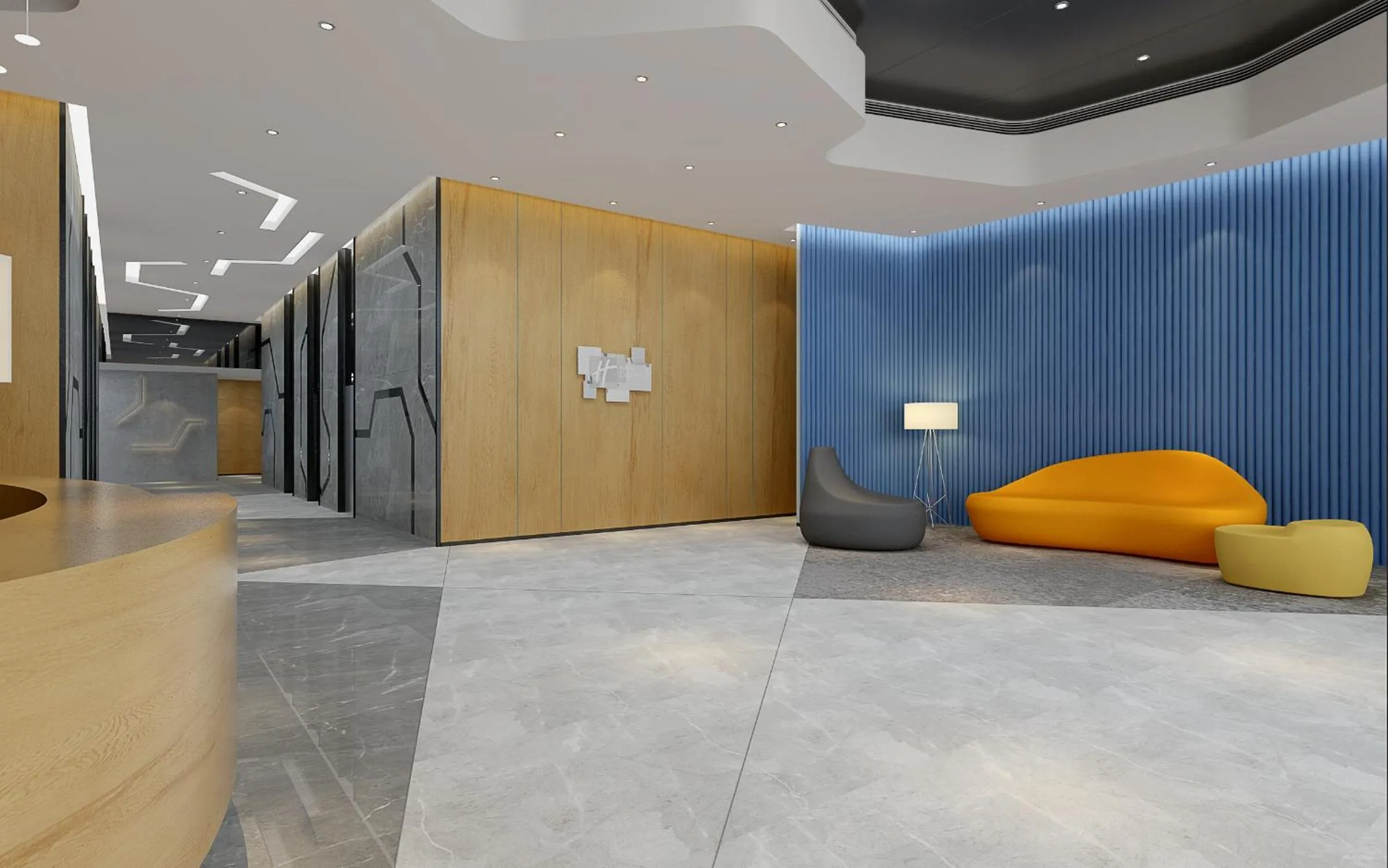 Lobby or reception in Holiday Inn Express Qingdao Innovation Park by IHG