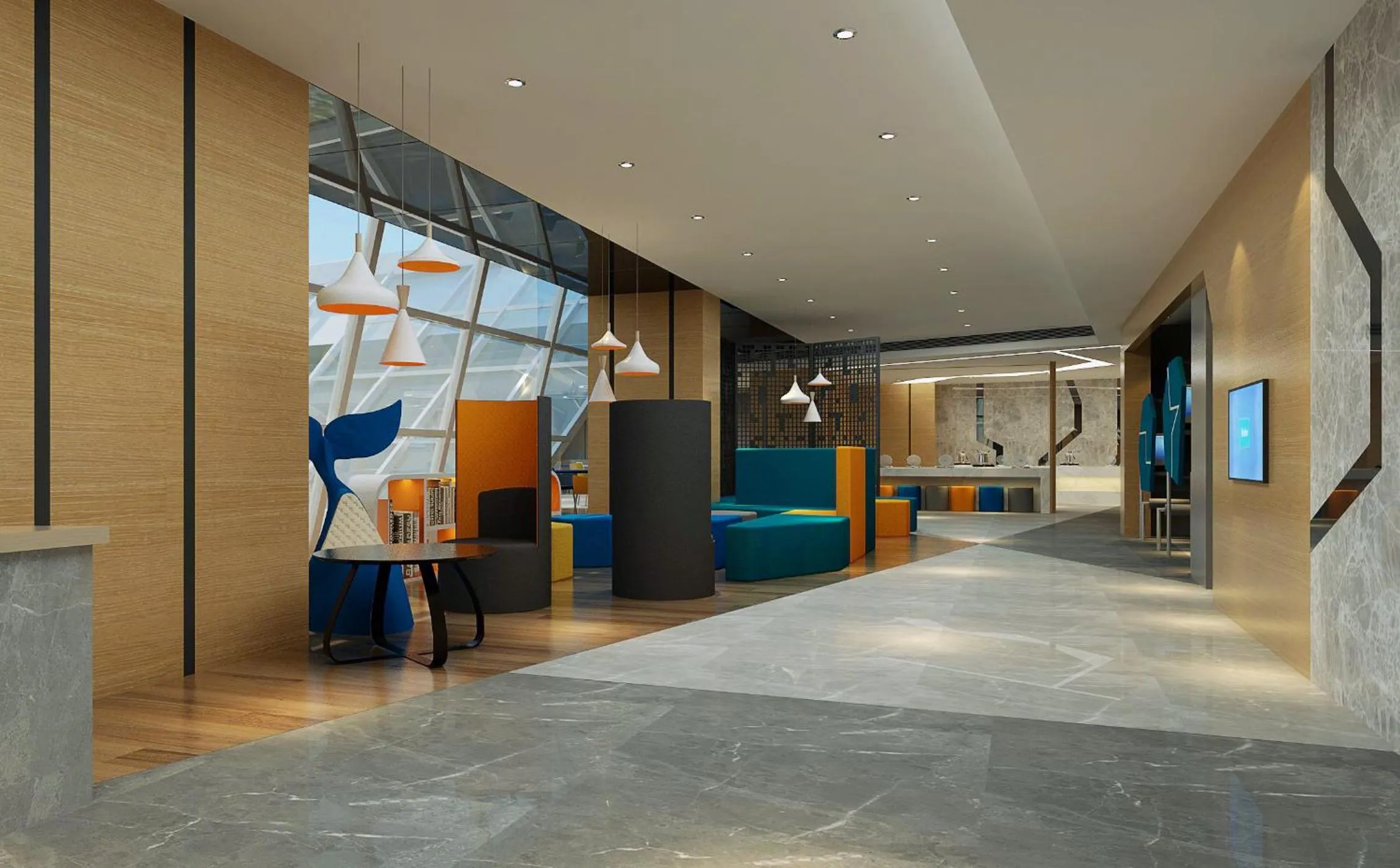 Lobby or reception in Holiday Inn Express Qingdao Innovation Park by IHG