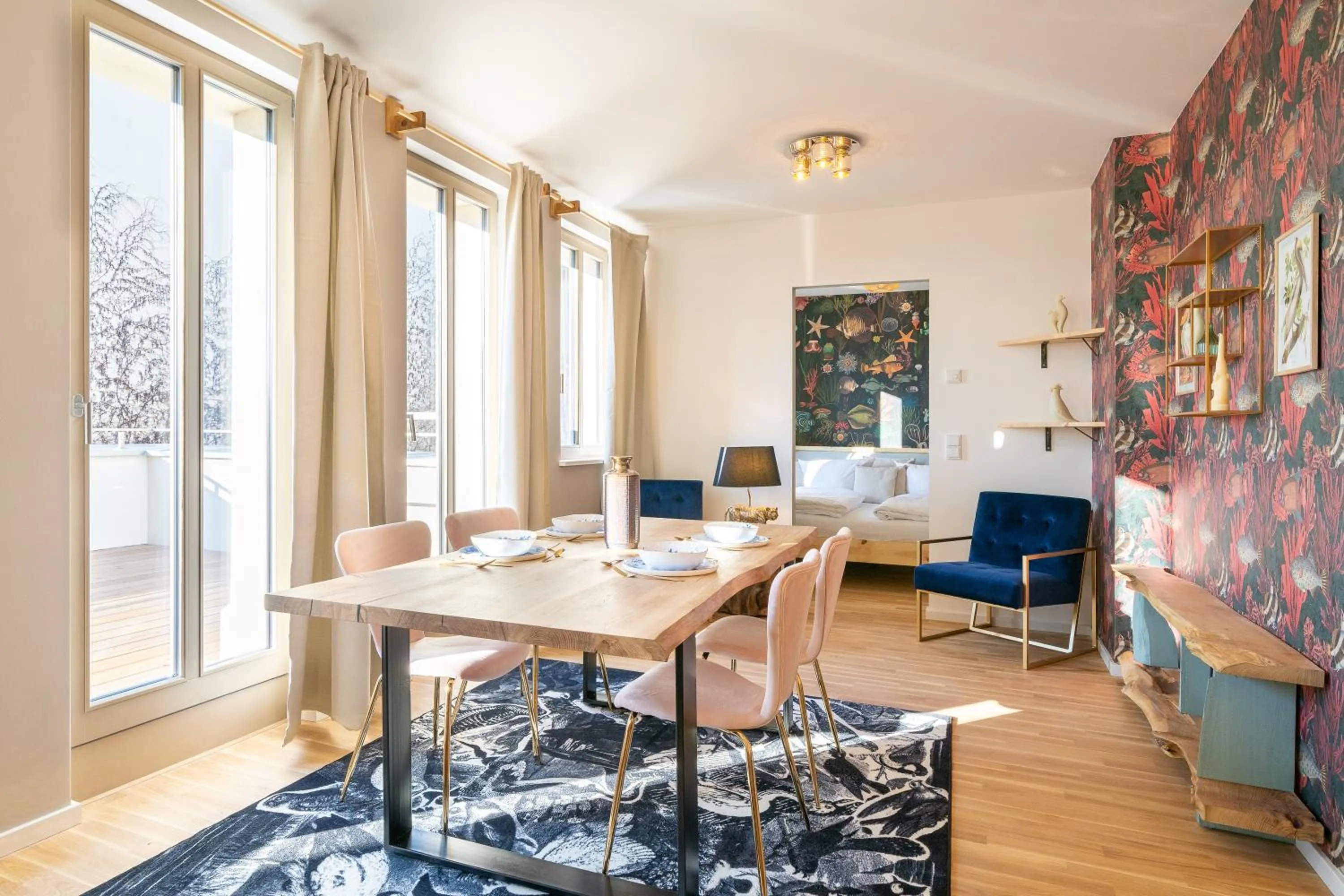 Dining area in Design Apartments - "Am Weinberg"