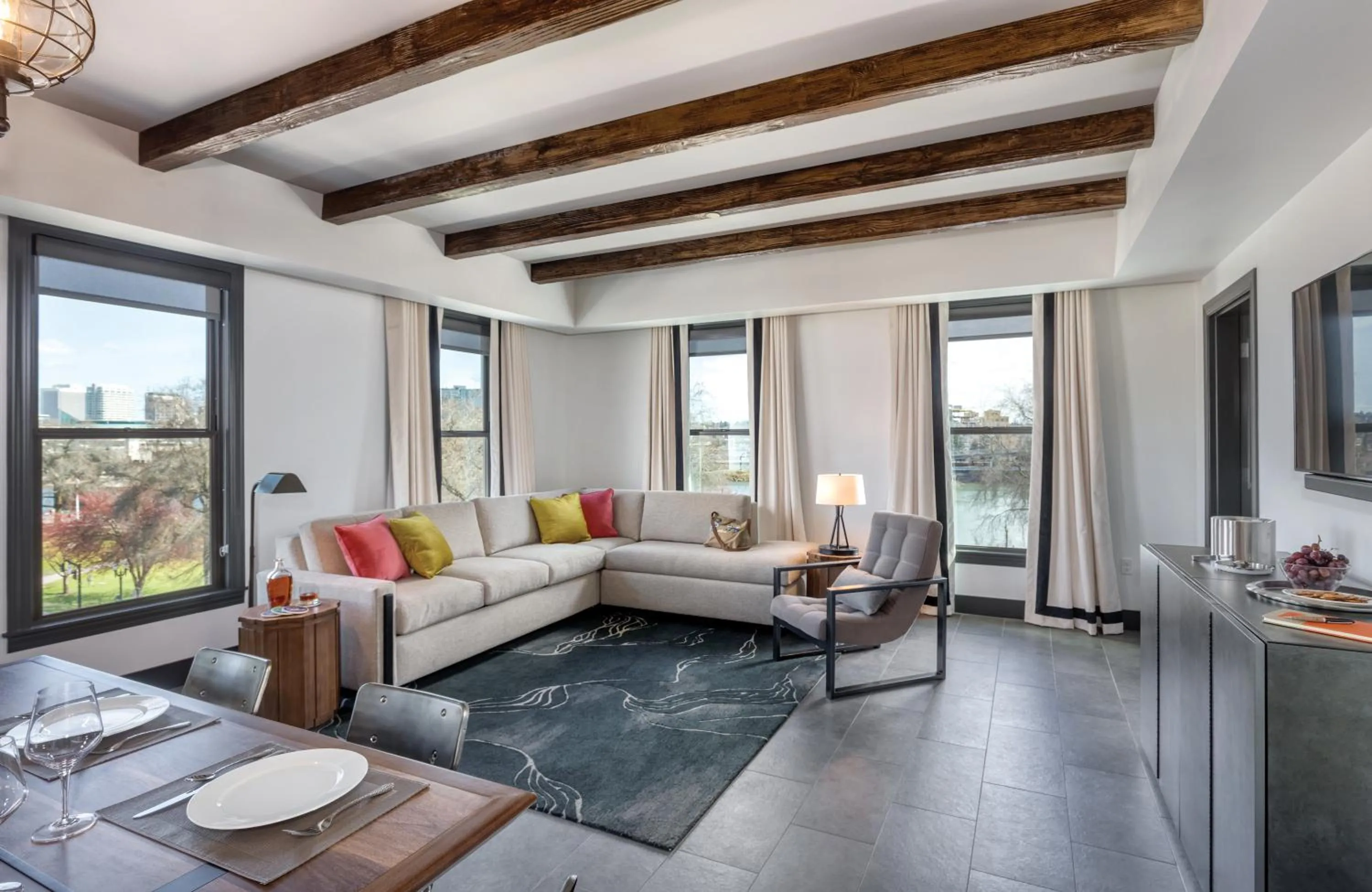 Living room in WorldMark Portland Waterfront Park