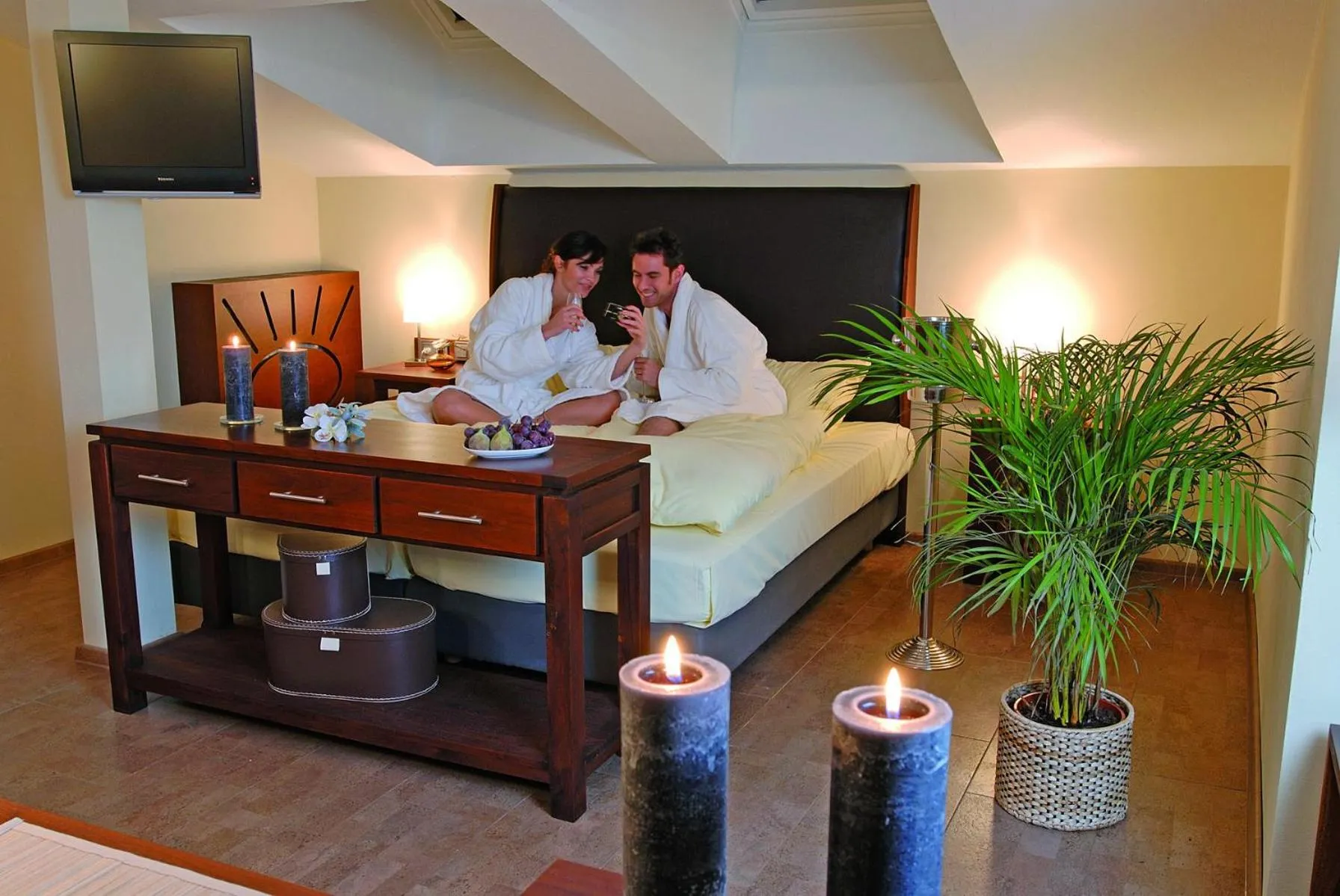 Bed in Hotel Dampfmühle