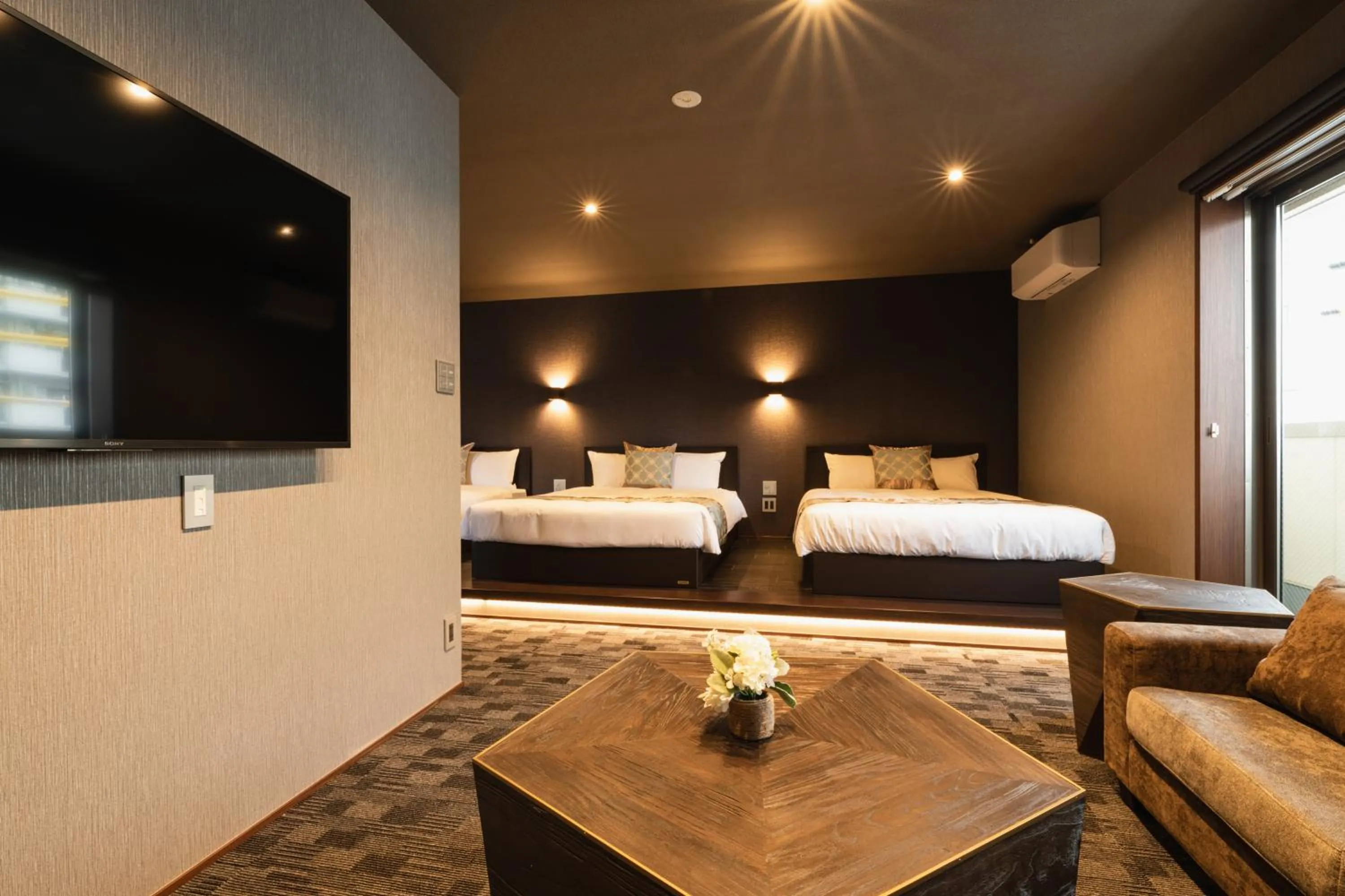 Photo of the whole room, Bed in GRAND BASE Haruyoshi