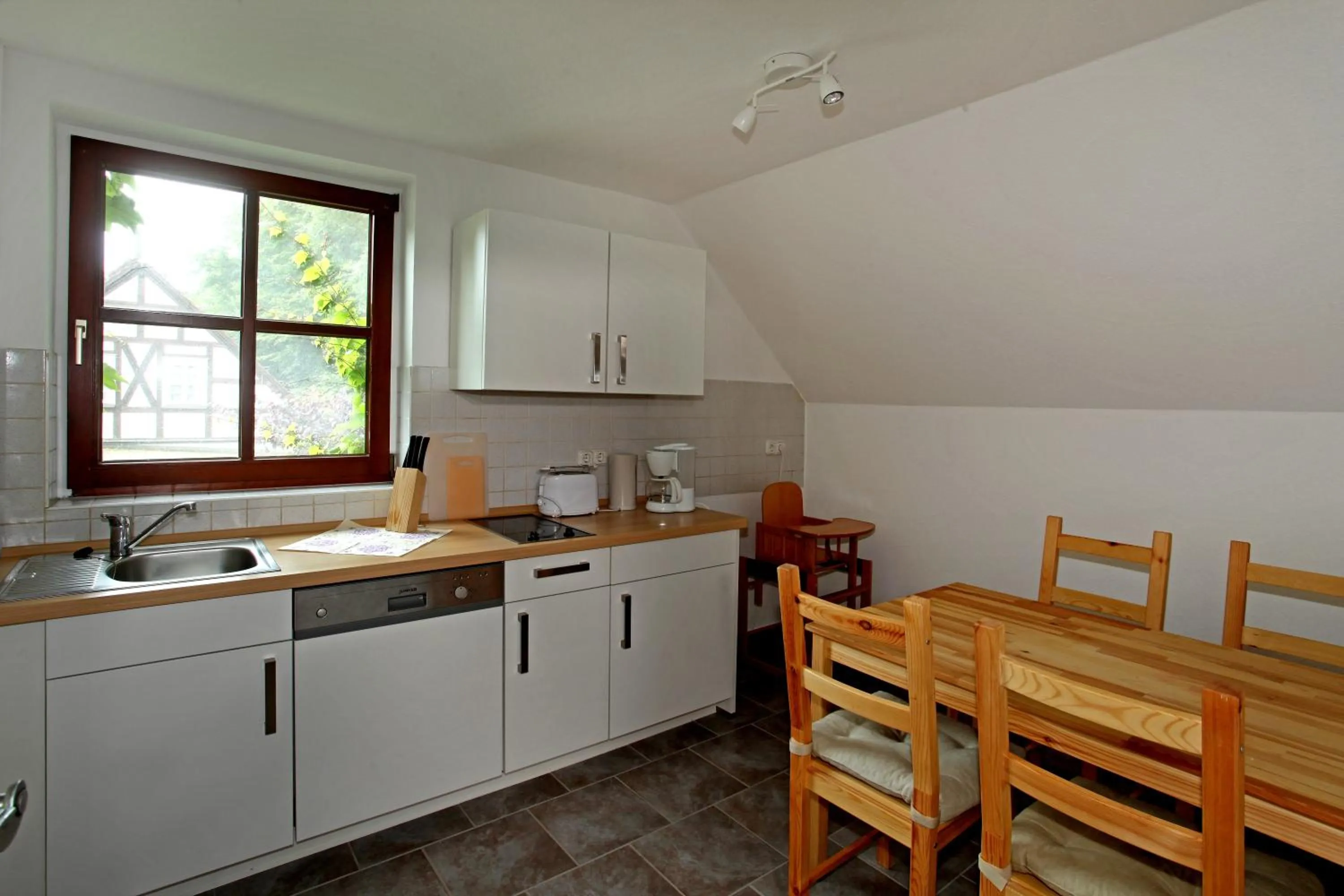 Kitchen or kitchenette in Hotel Boltenmühle