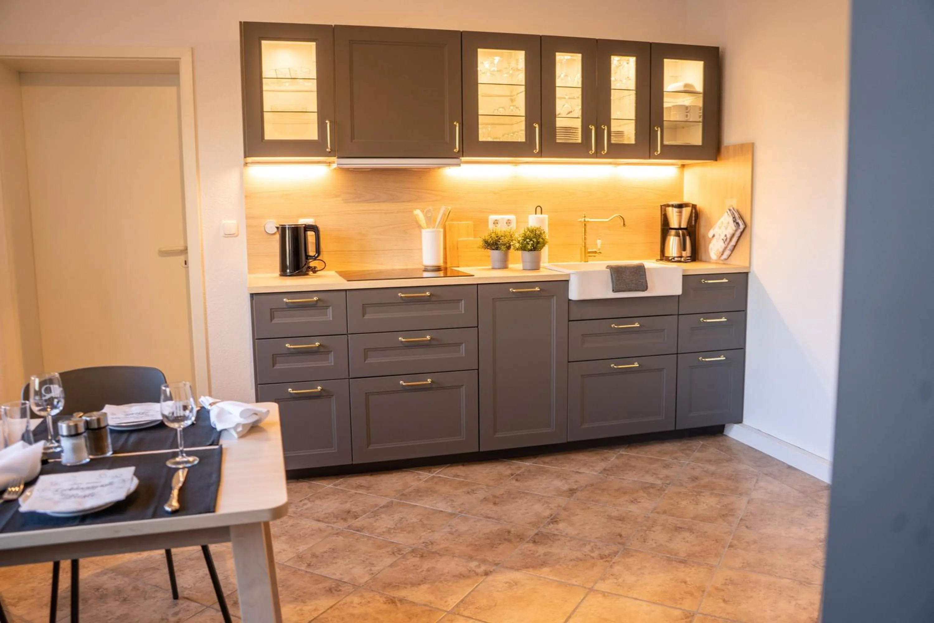 stove in Hotel & Restaurant Am Alten Rhin