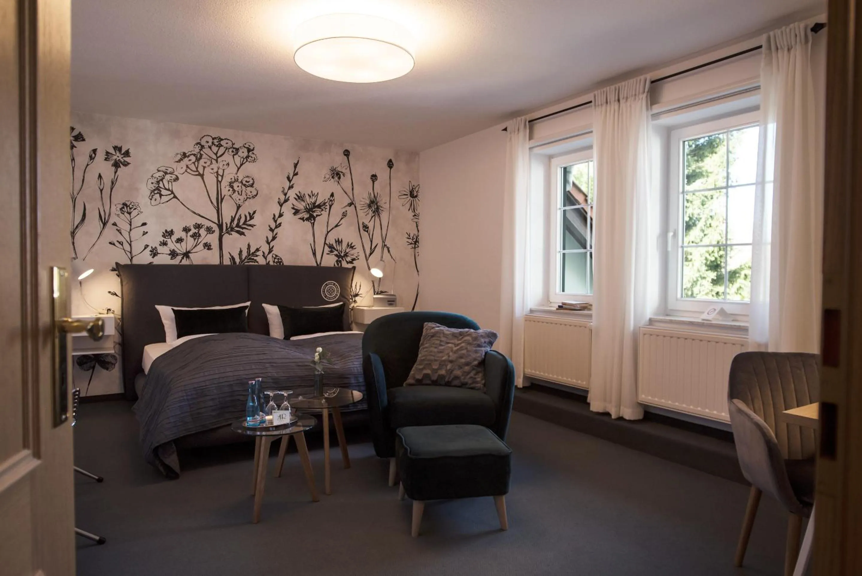 Patio, Bed in Hotel & Restaurant Am Alten Rhin