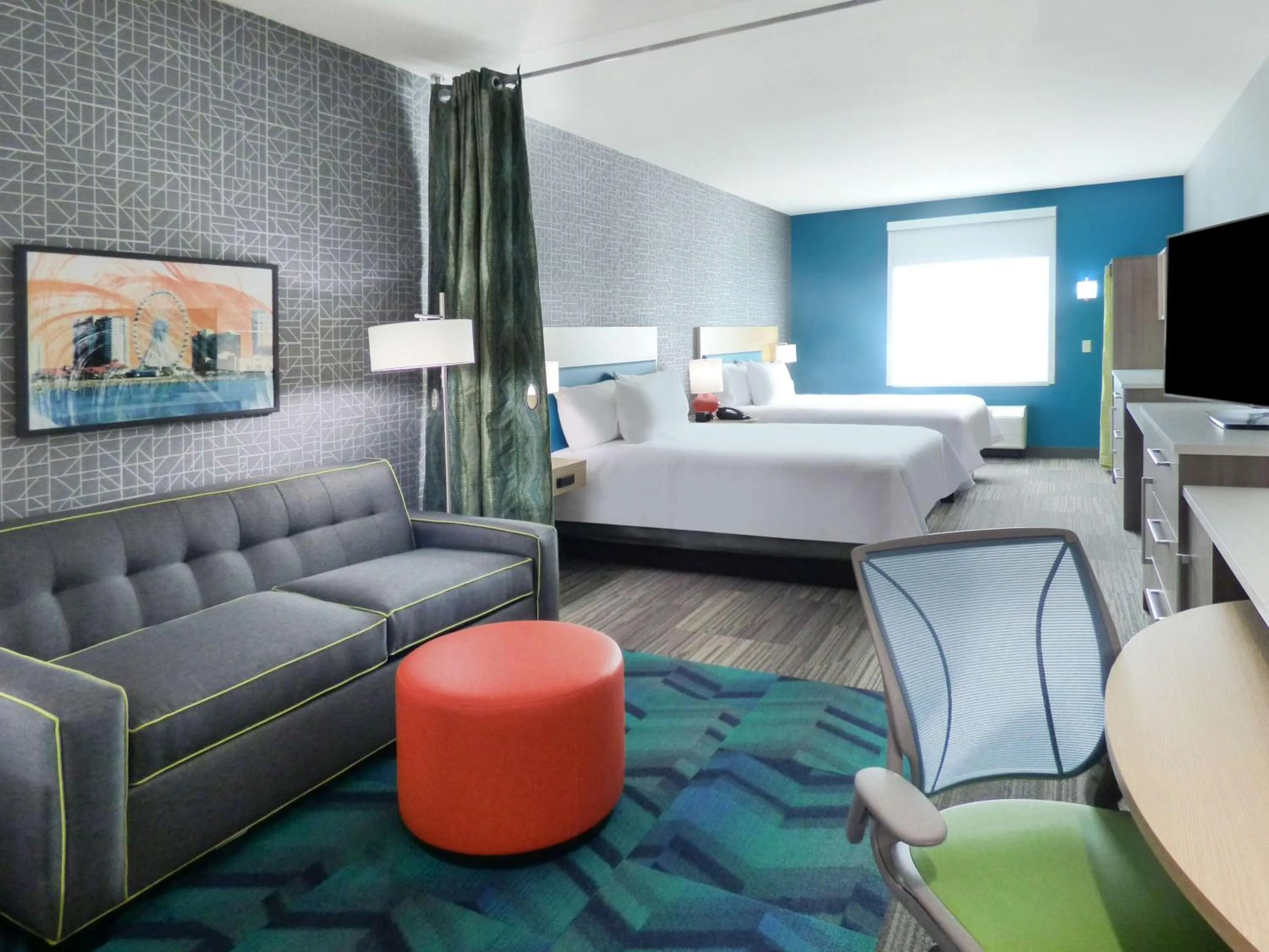 Bedroom, Bed in Home2 Suites By Hilton Pensacola I-10 Pine Forest