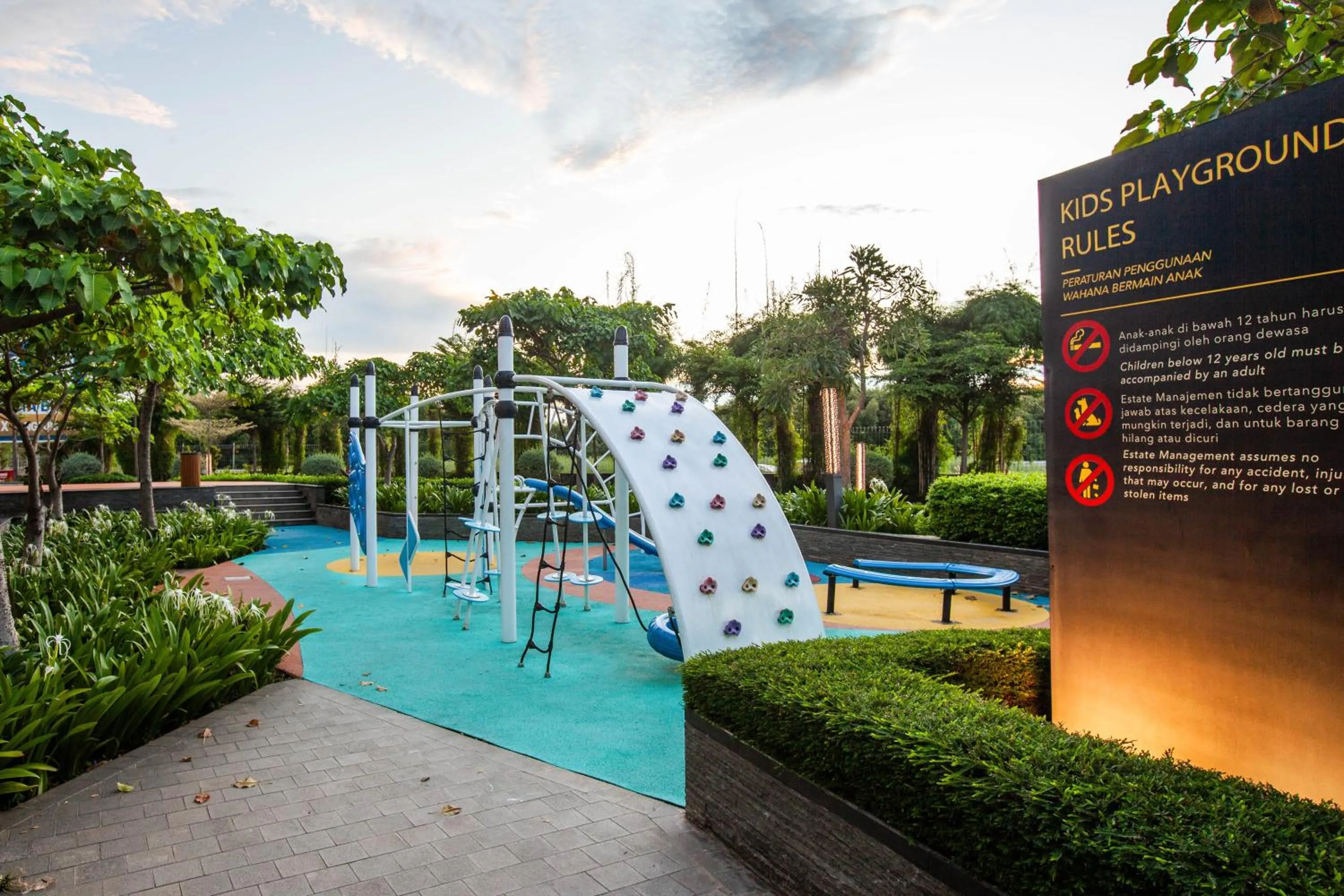 Children play ground in Oakwood Apartments PIK Jakarta