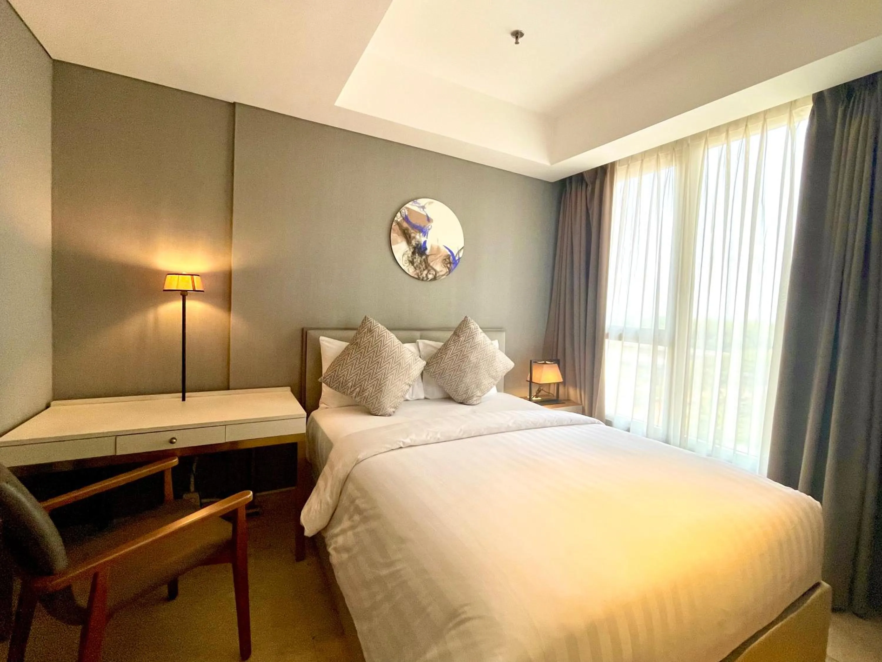 Bedroom, Bed in Oakwood Apartments PIK Jakarta