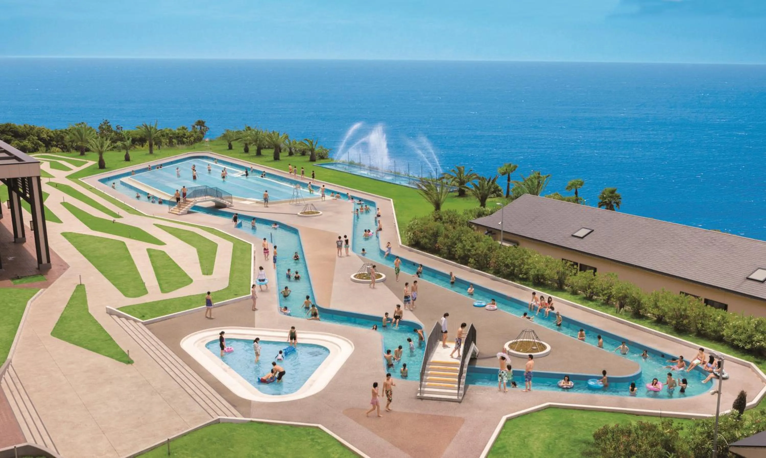 Swimming pool in Ryugujo Spa Hotel Mikazuki Fujimitei