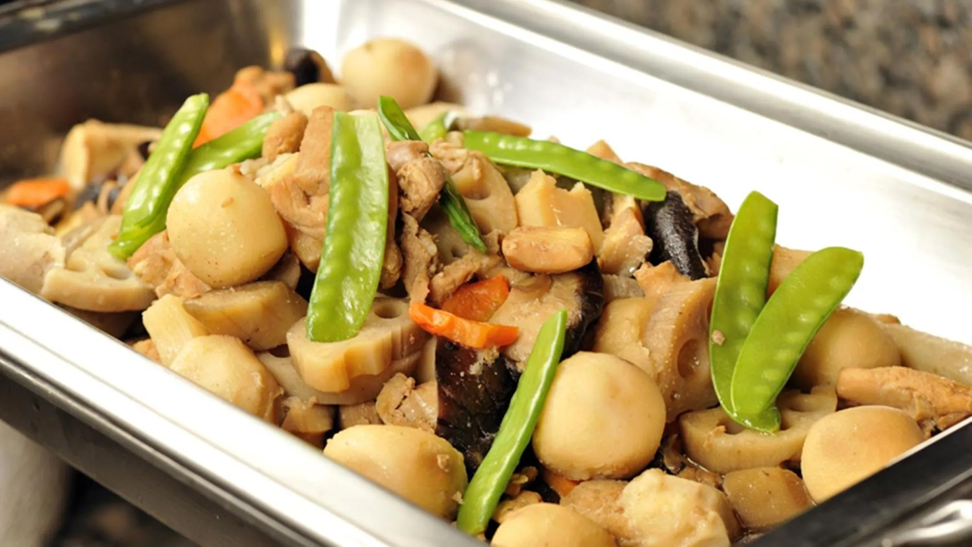 Buffet breakfast in Ryugujo Spa Hotel Mikazuki Fujimitei