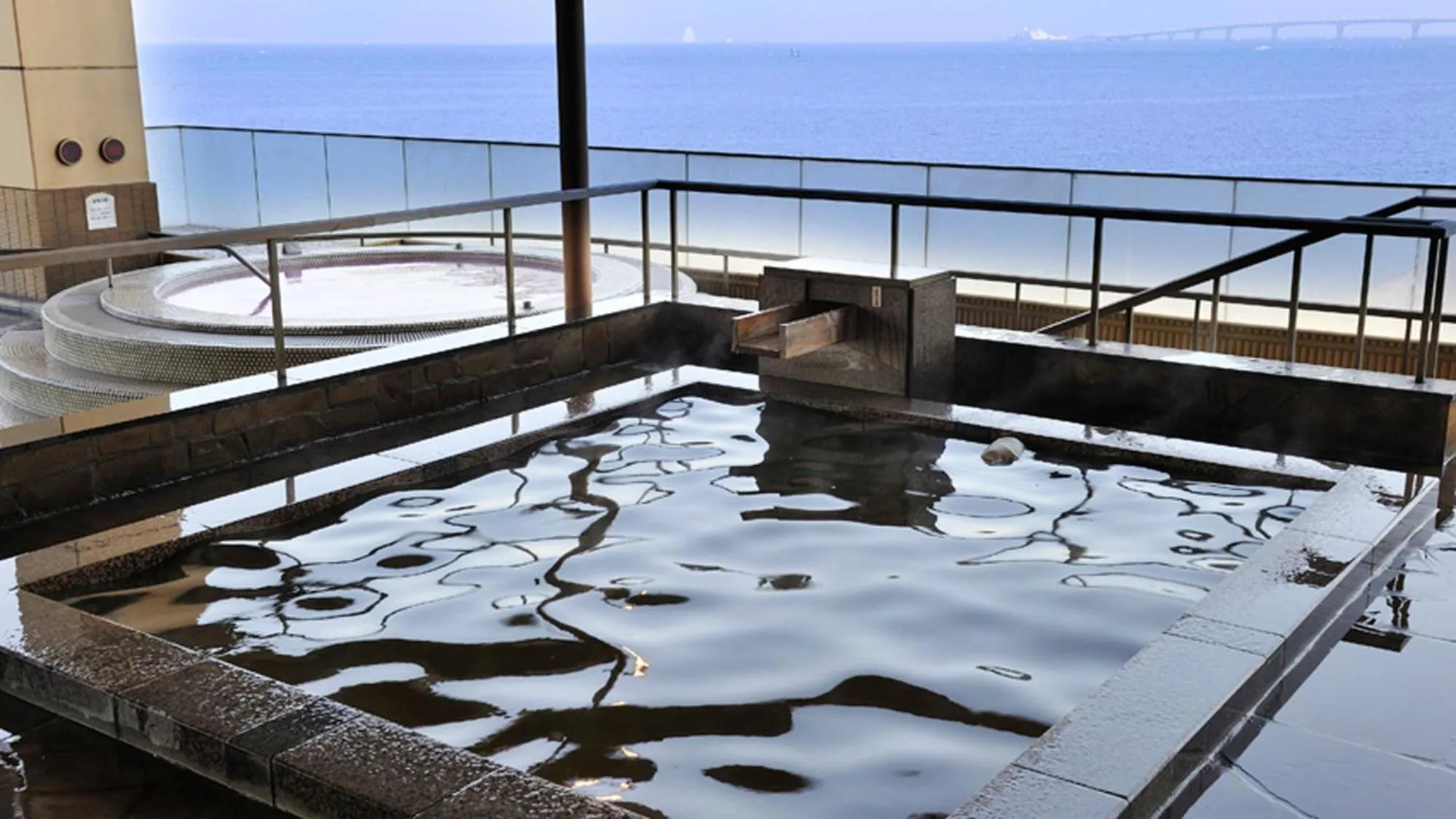Hot Spring Bath in Ryugujo Spa Hotel Mikazuki Fujimitei
