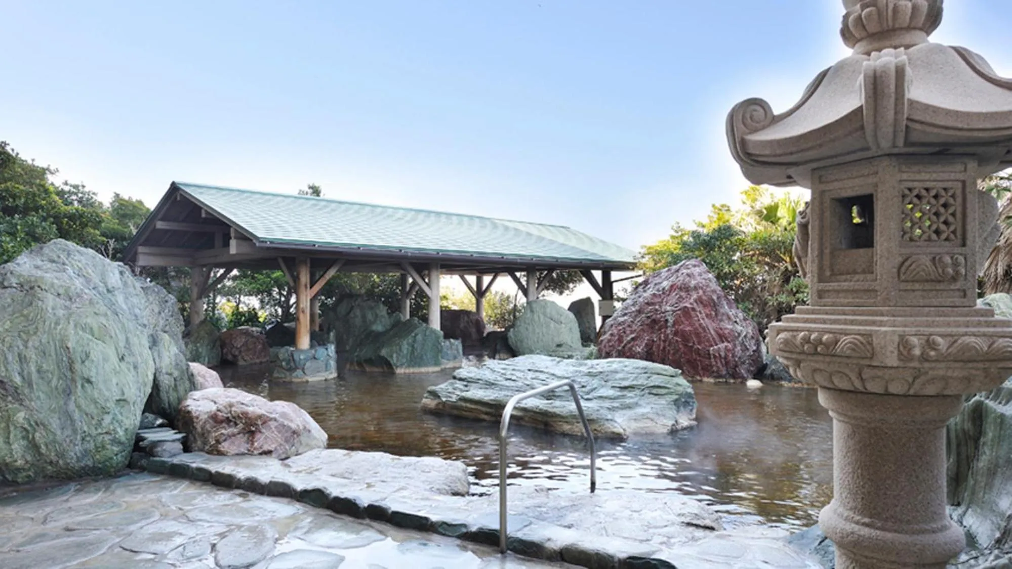 Hot Spring Bath in Ryugujo Spa Hotel Mikazuki Fujimitei