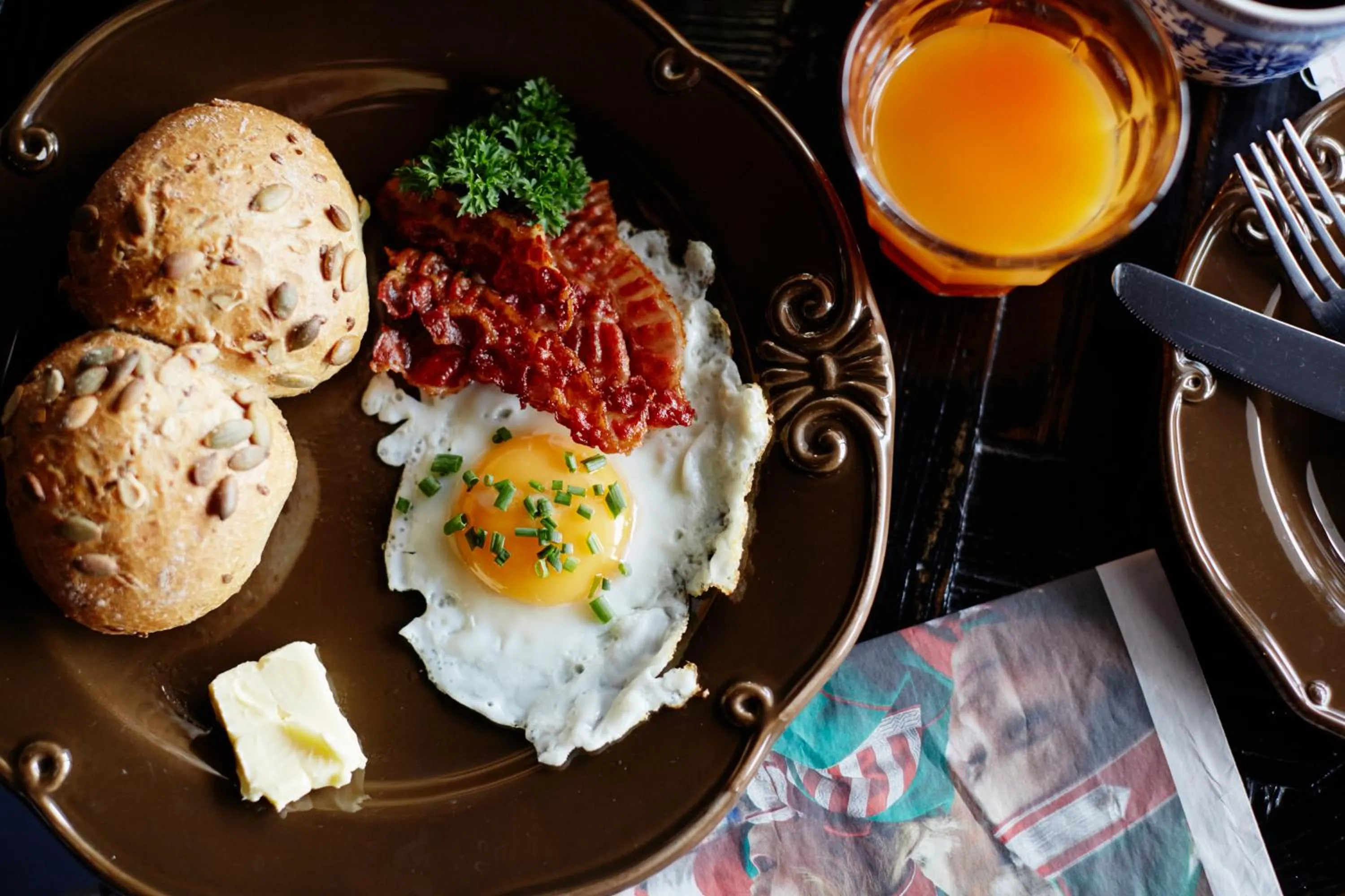 American breakfast in Hotel Friends