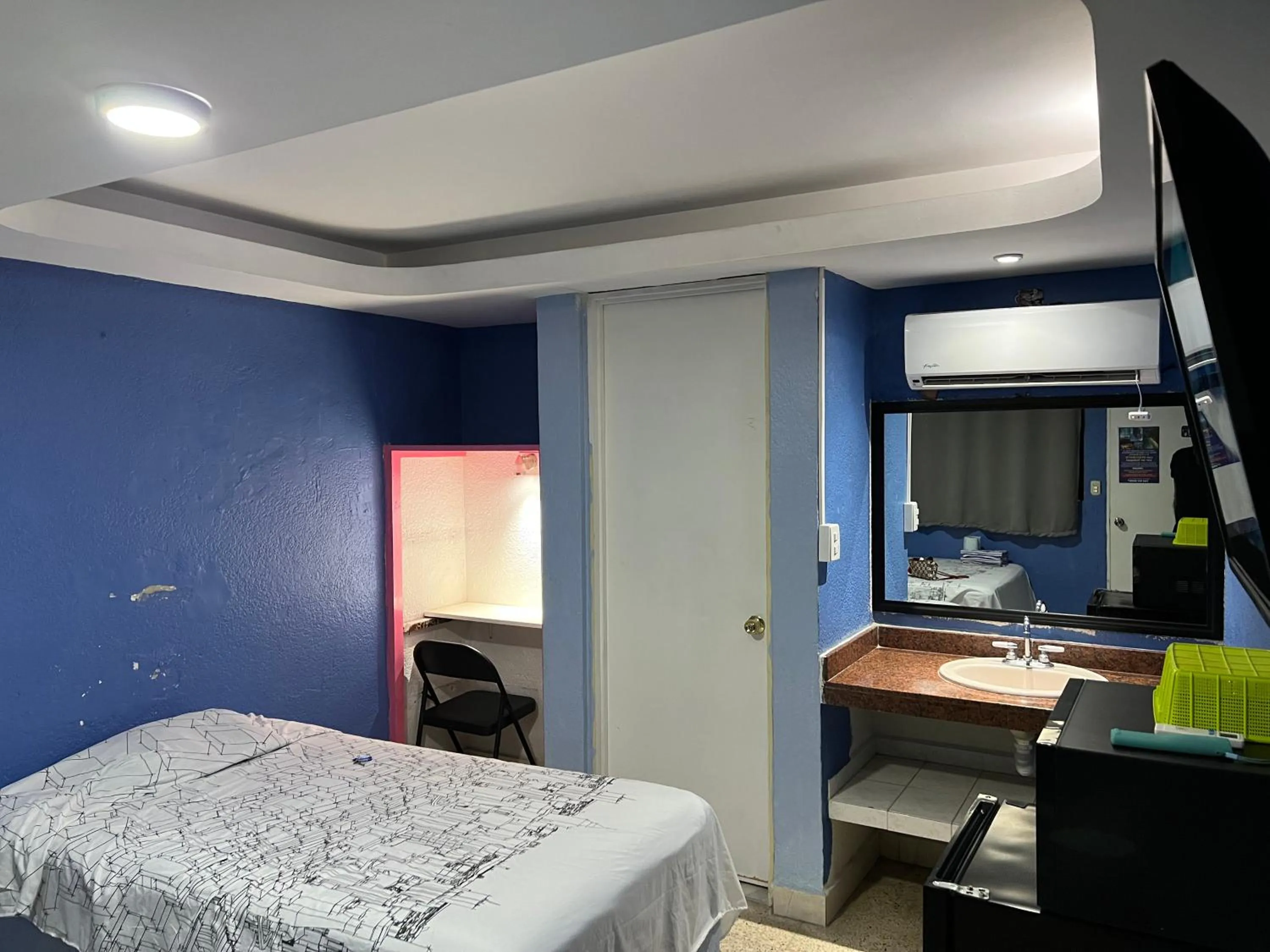 Bed in Hotel magallanes con cocineta 100 Metros de playa