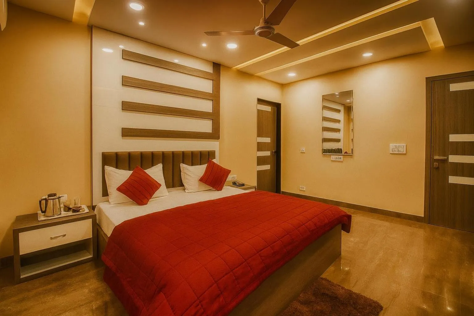 Bedroom, Bed in Virat Resorts, Sariska Rajasthan