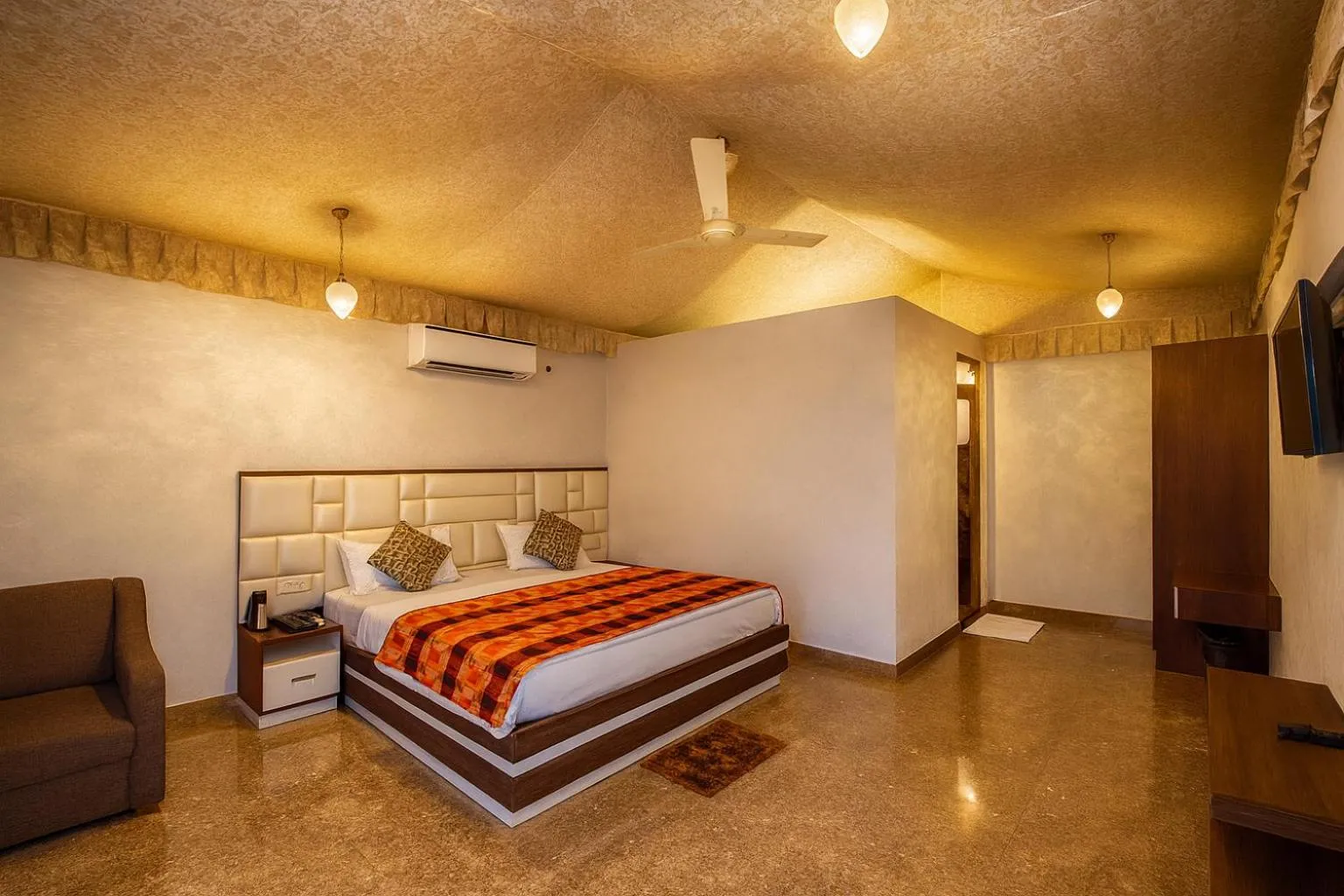 Bedroom, Bed in Virat Resorts, Sariska Rajasthan