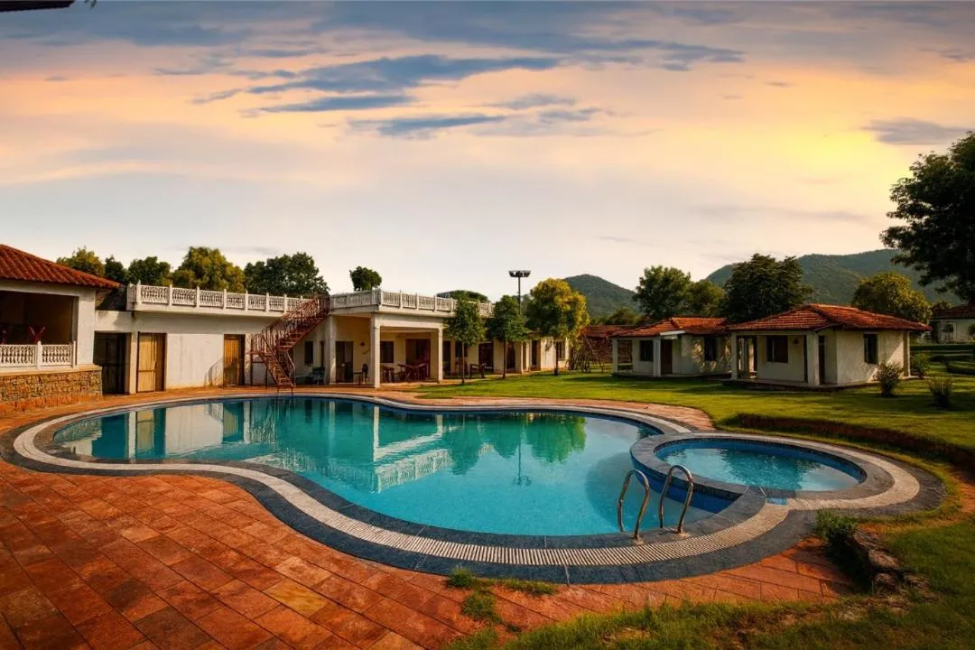Swimming pool in Virat Resorts, Sariska Rajasthan