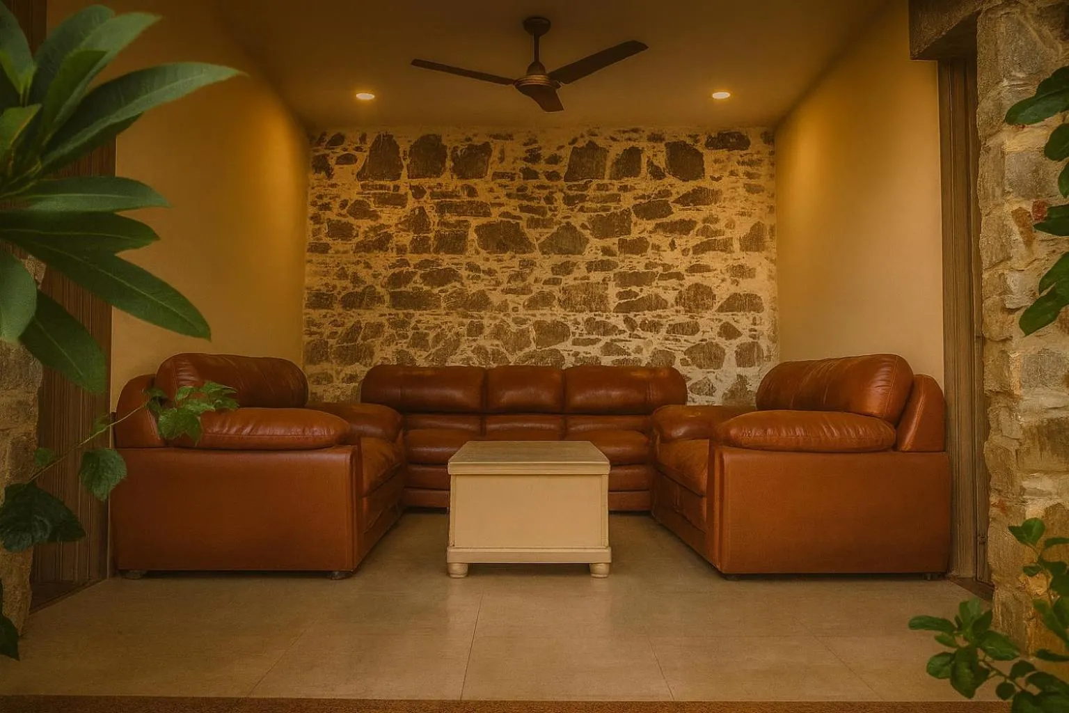 Living room in Virat Resorts, Sariska Rajasthan