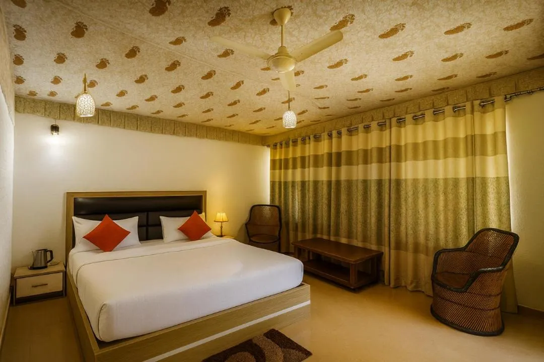Bedroom, Bed in Virat Resorts, Sariska Rajasthan