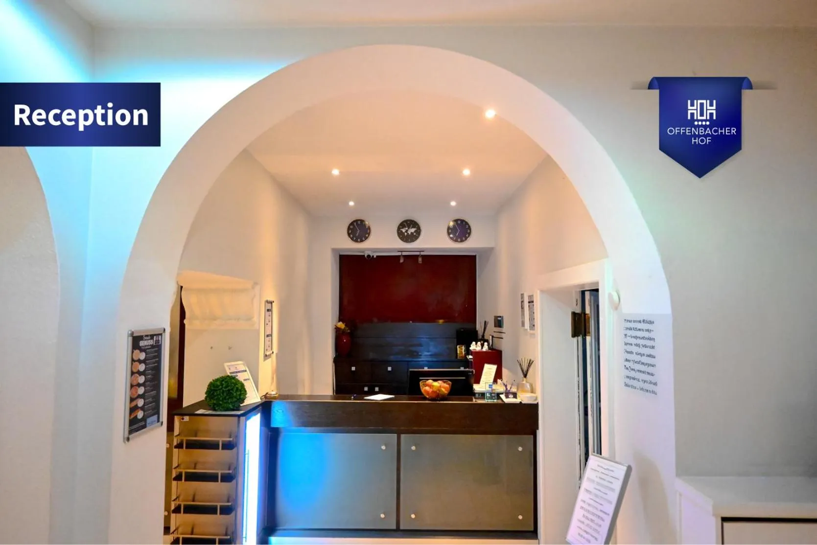 Lobby or reception in Hotel Offenbacher Hof