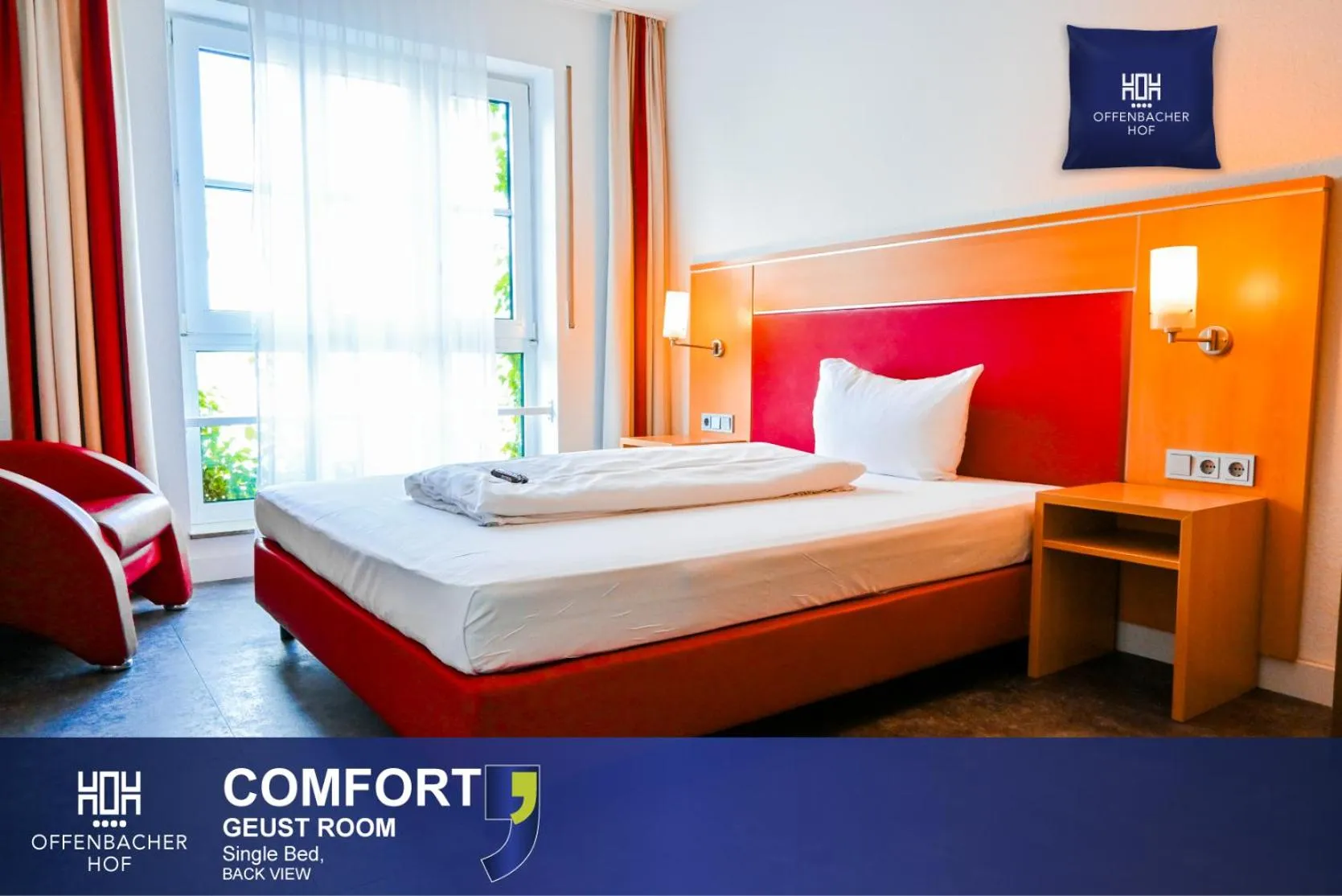 Bed in Hotel Offenbacher Hof