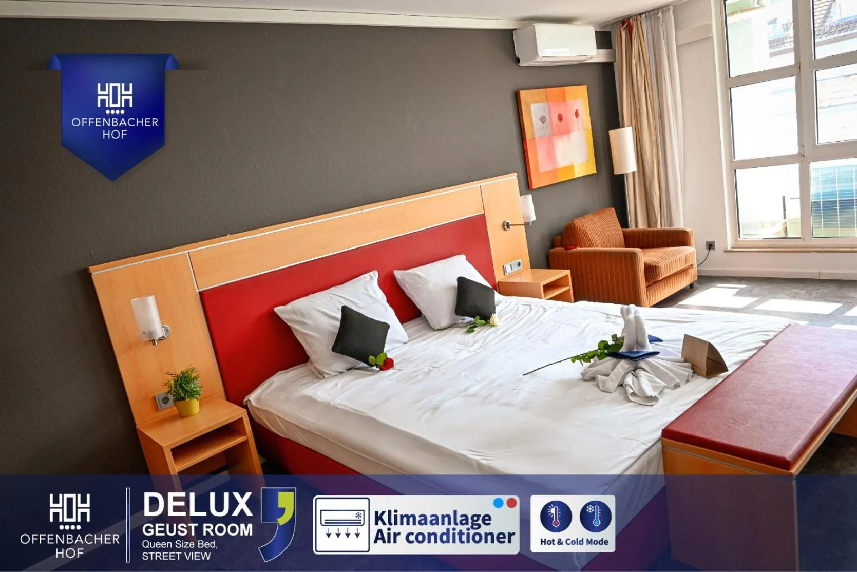 Bed in Hotel Offenbacher Hof