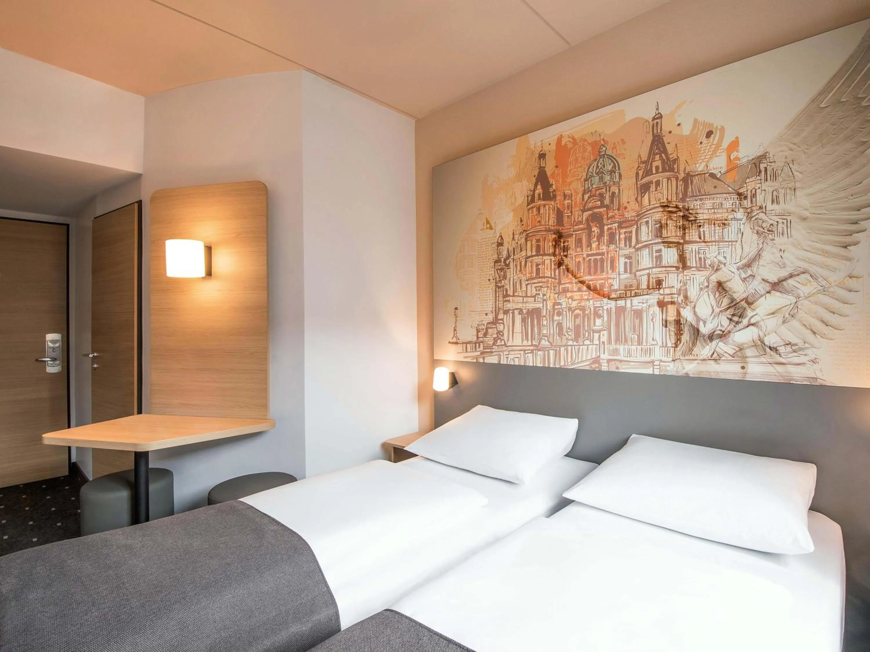 Photo of the whole room, Bed in B&B Hotel Schwerin-Süd